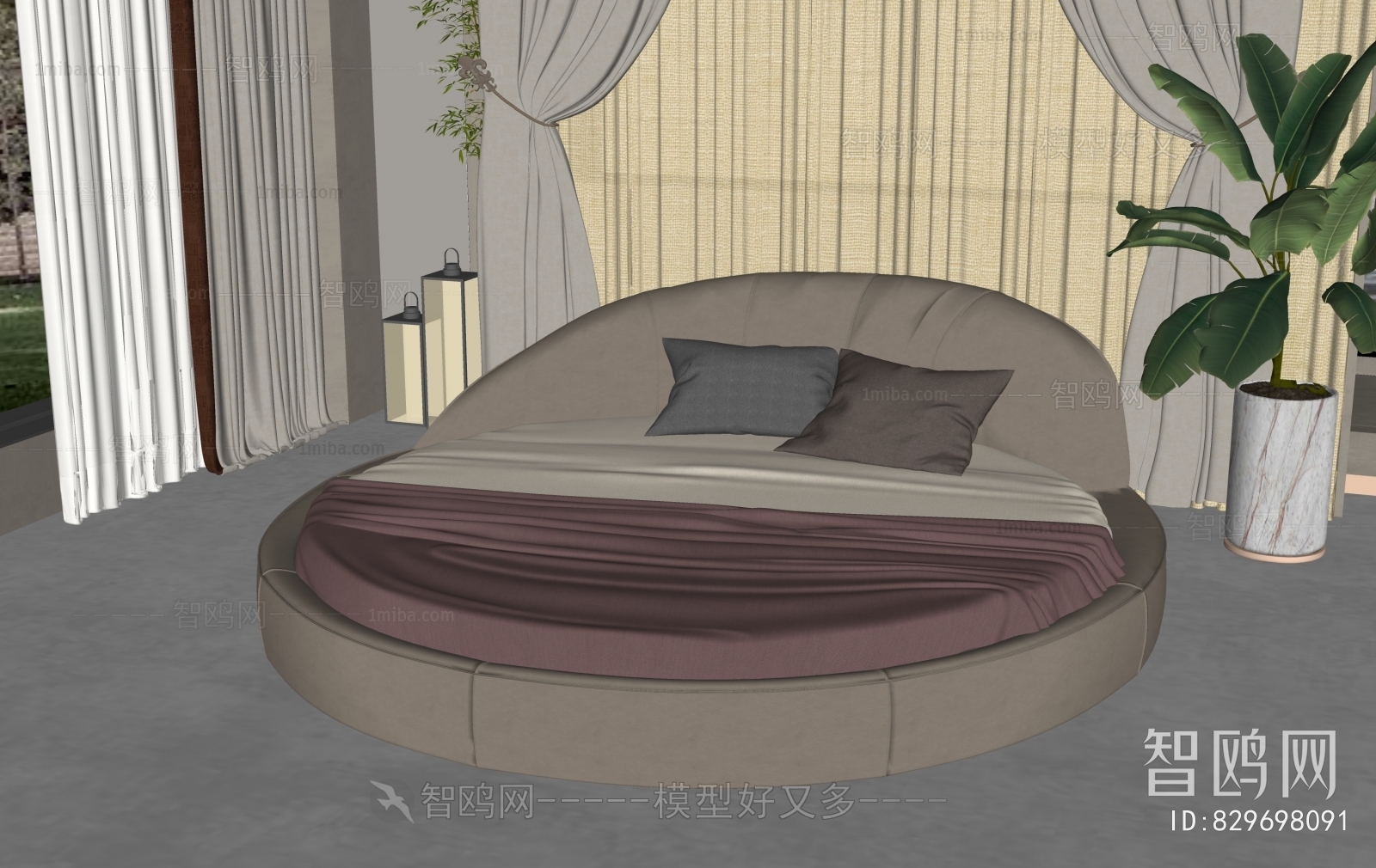 Modern Round Bed