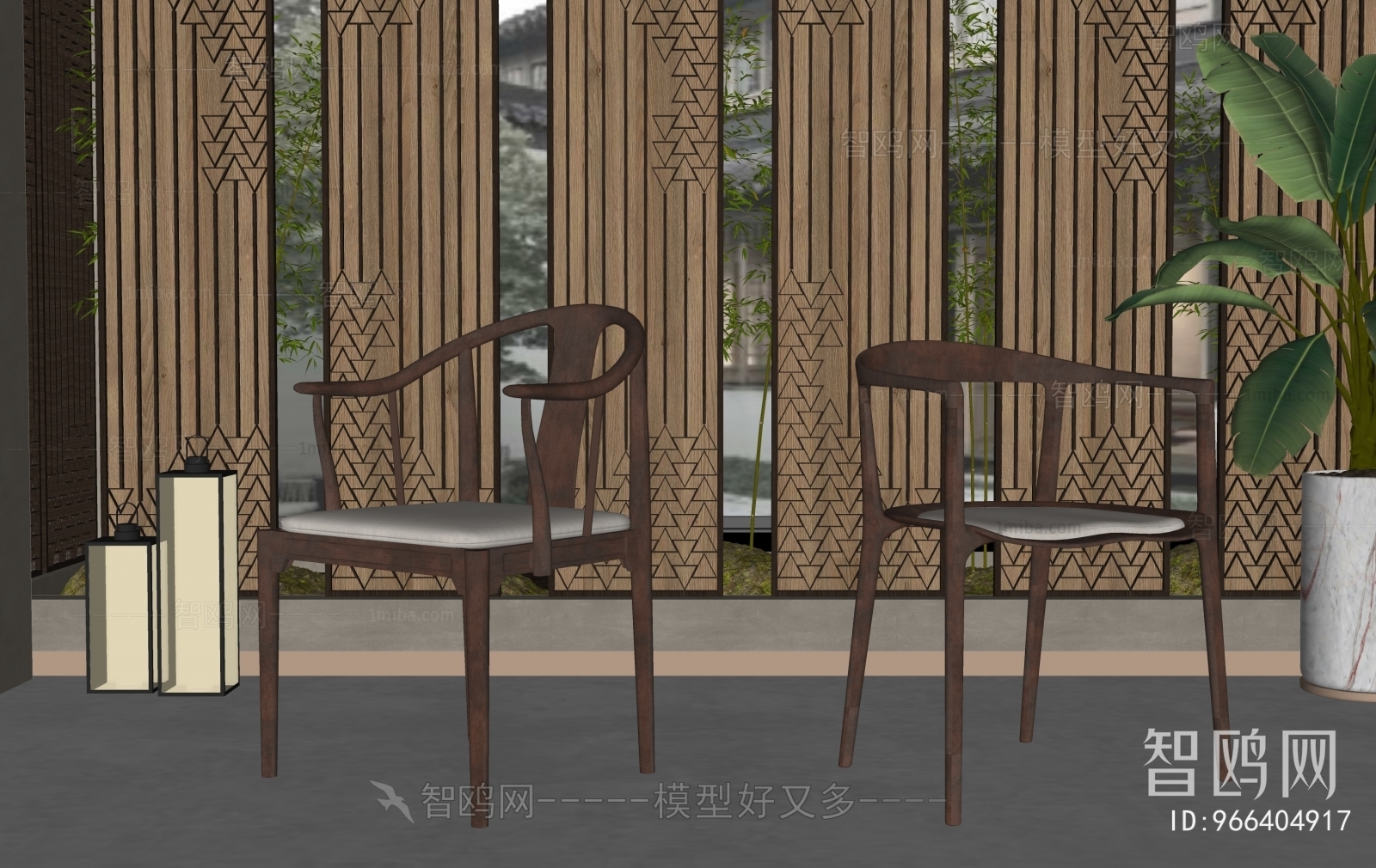 新中式单椅组合