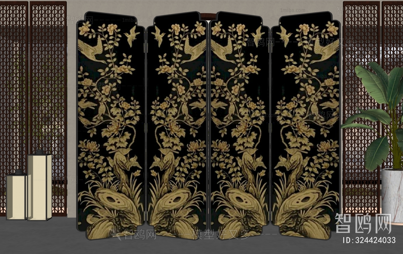 New Chinese Style Retro Style Partition