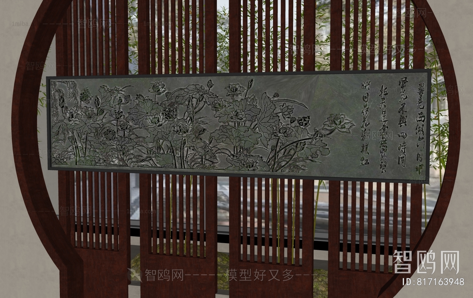 中式浮雕墙饰挂件