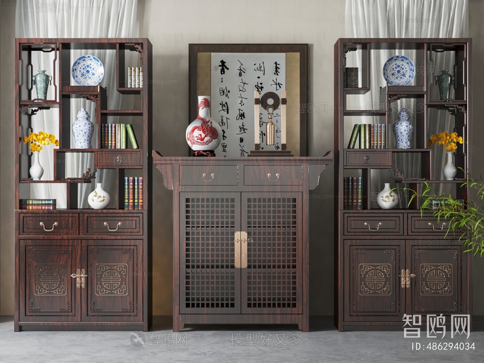 Chinese Style Side Cabinet/Entrance Cabinet