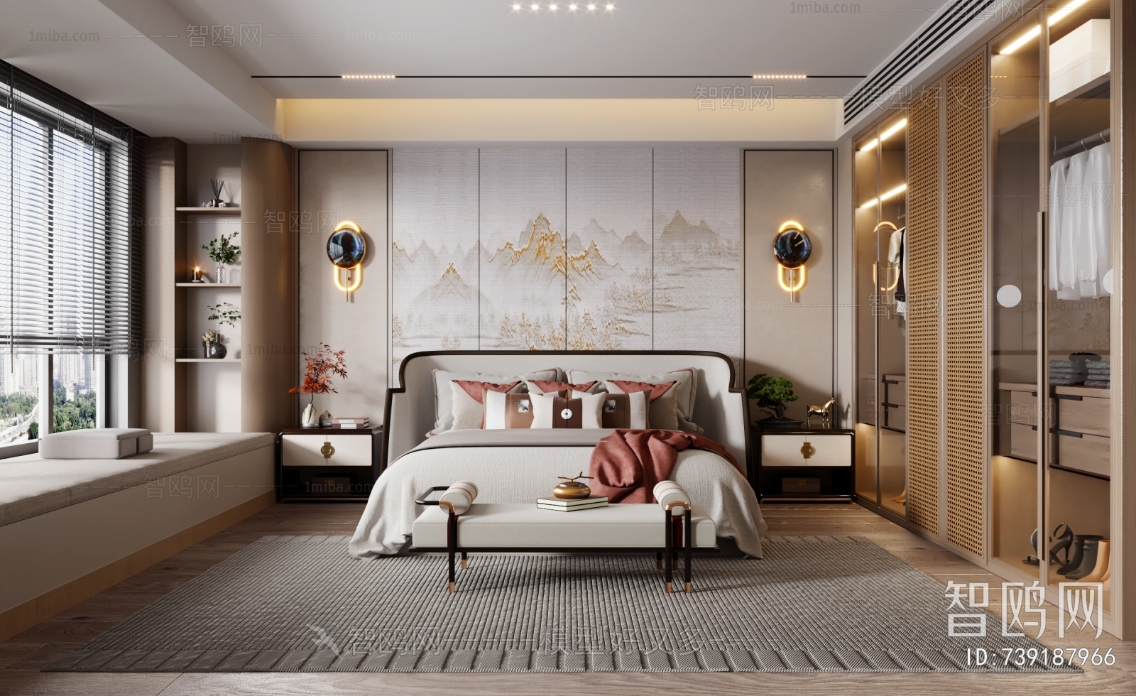 New Chinese Style Bedroom