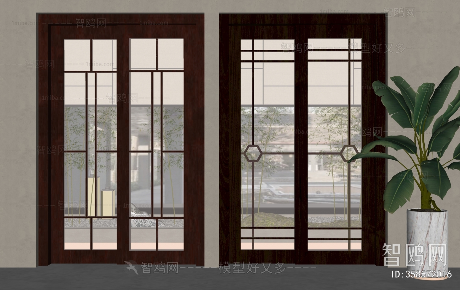 New Chinese Style Sliding Door