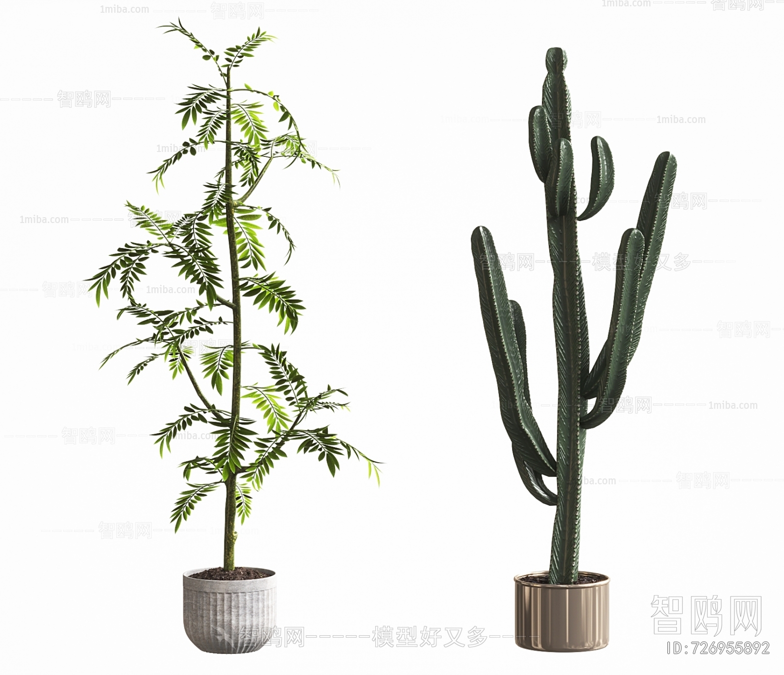 Modern Ground Green Plant Potted Plants