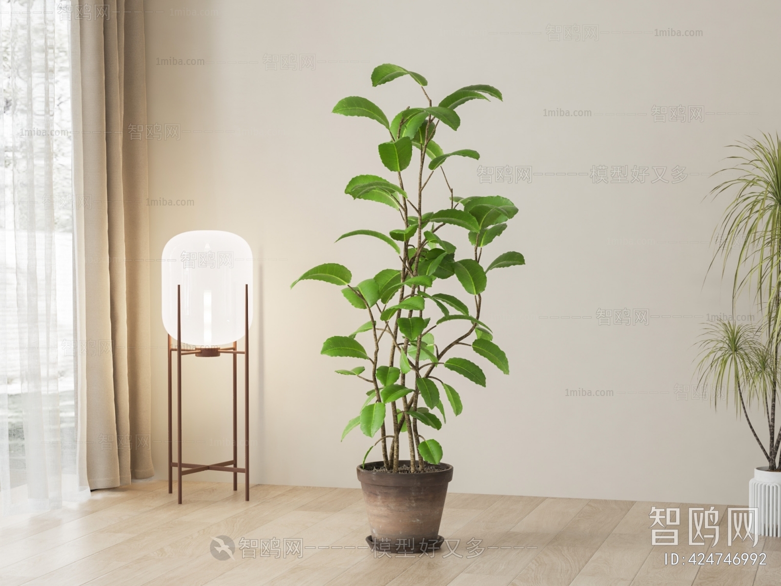 Modern Ground Green Plant Potted Plants