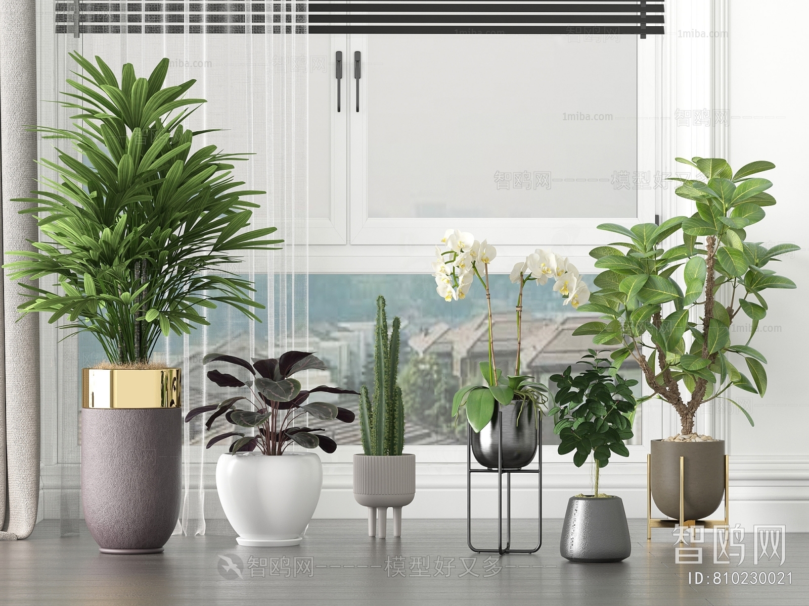 Modern Ground Green Plant Potted Plants