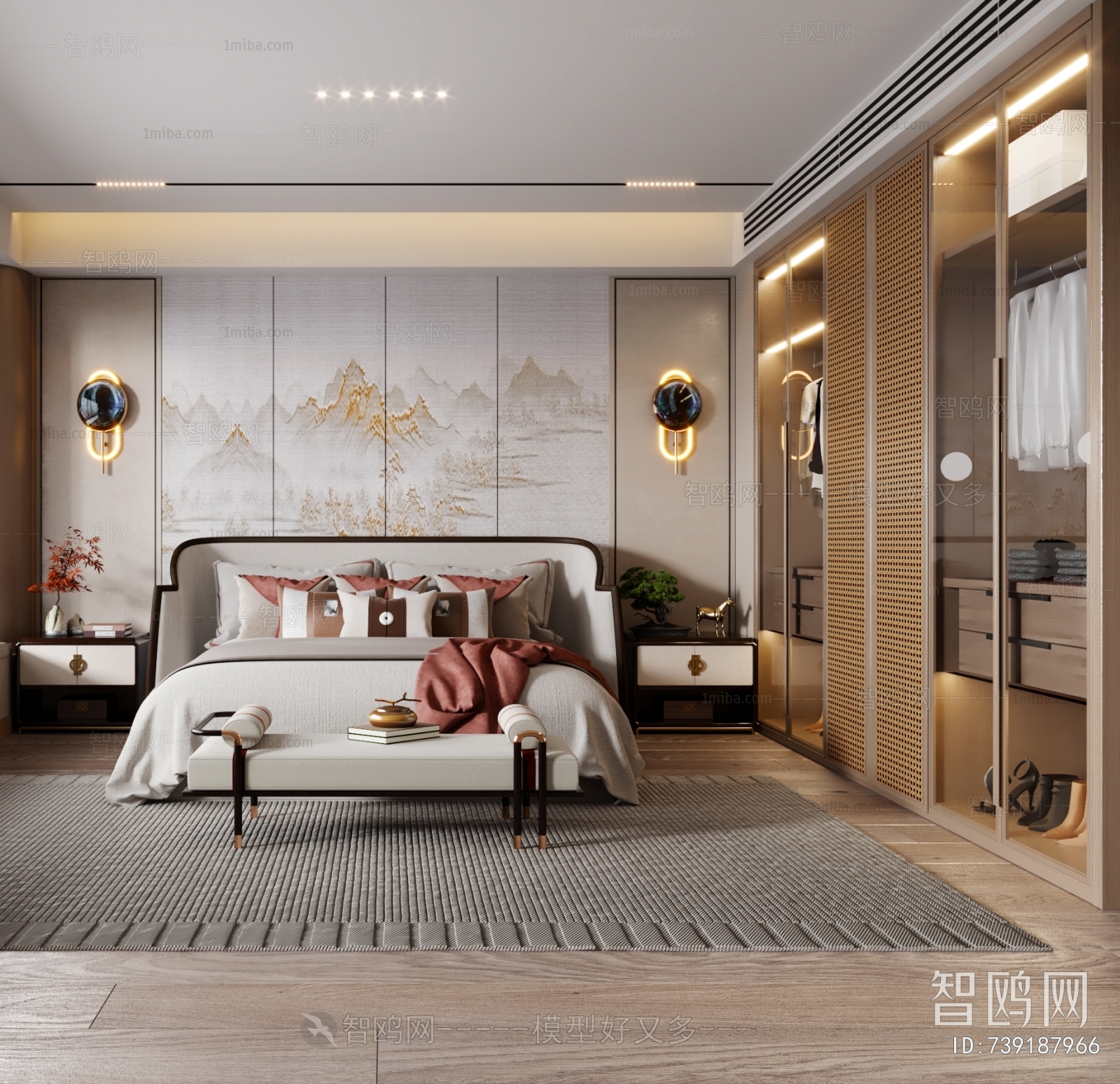 New Chinese Style Bedroom