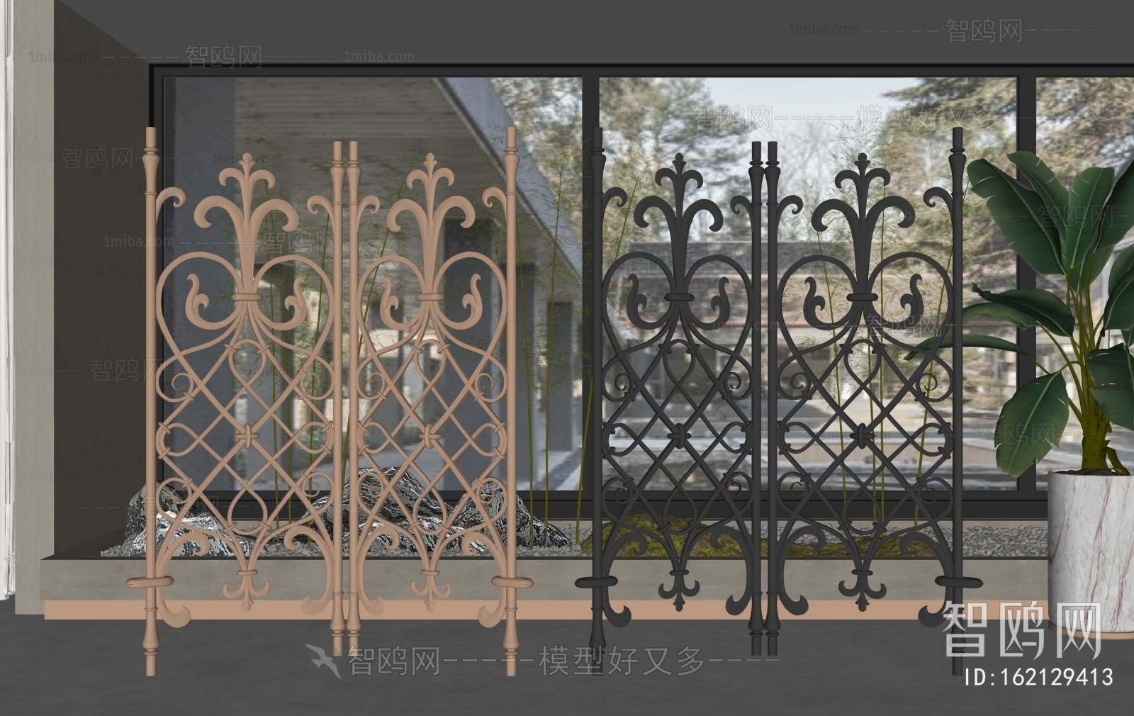 French Style Metal Screen Partition