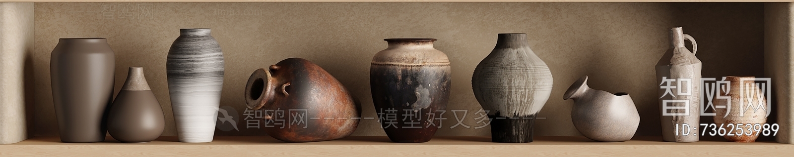 Wabi-sabi Style Clay Pot