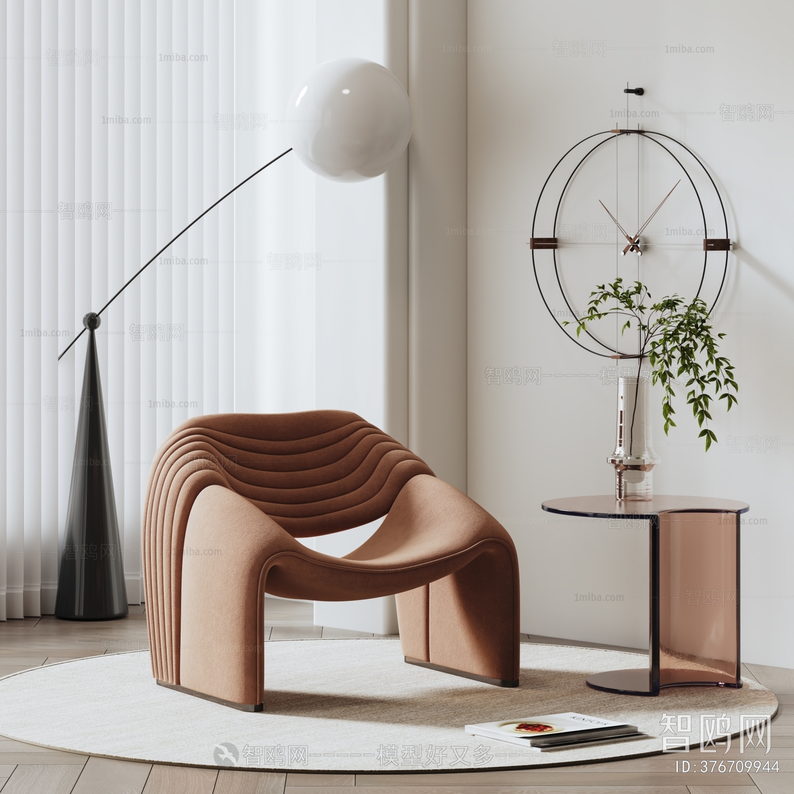 MINOTTI现代休闲椅3D模型下载