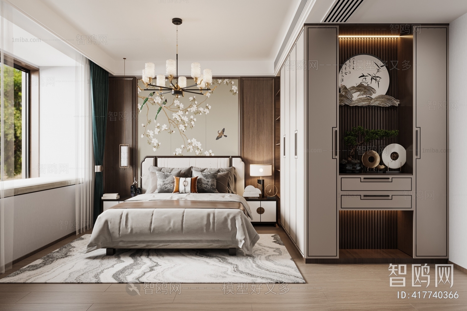 New Chinese Style Bedroom