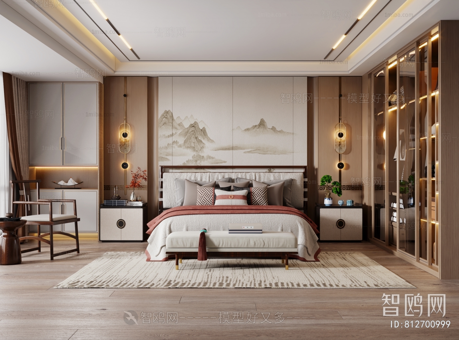 New Chinese Style Bedroom