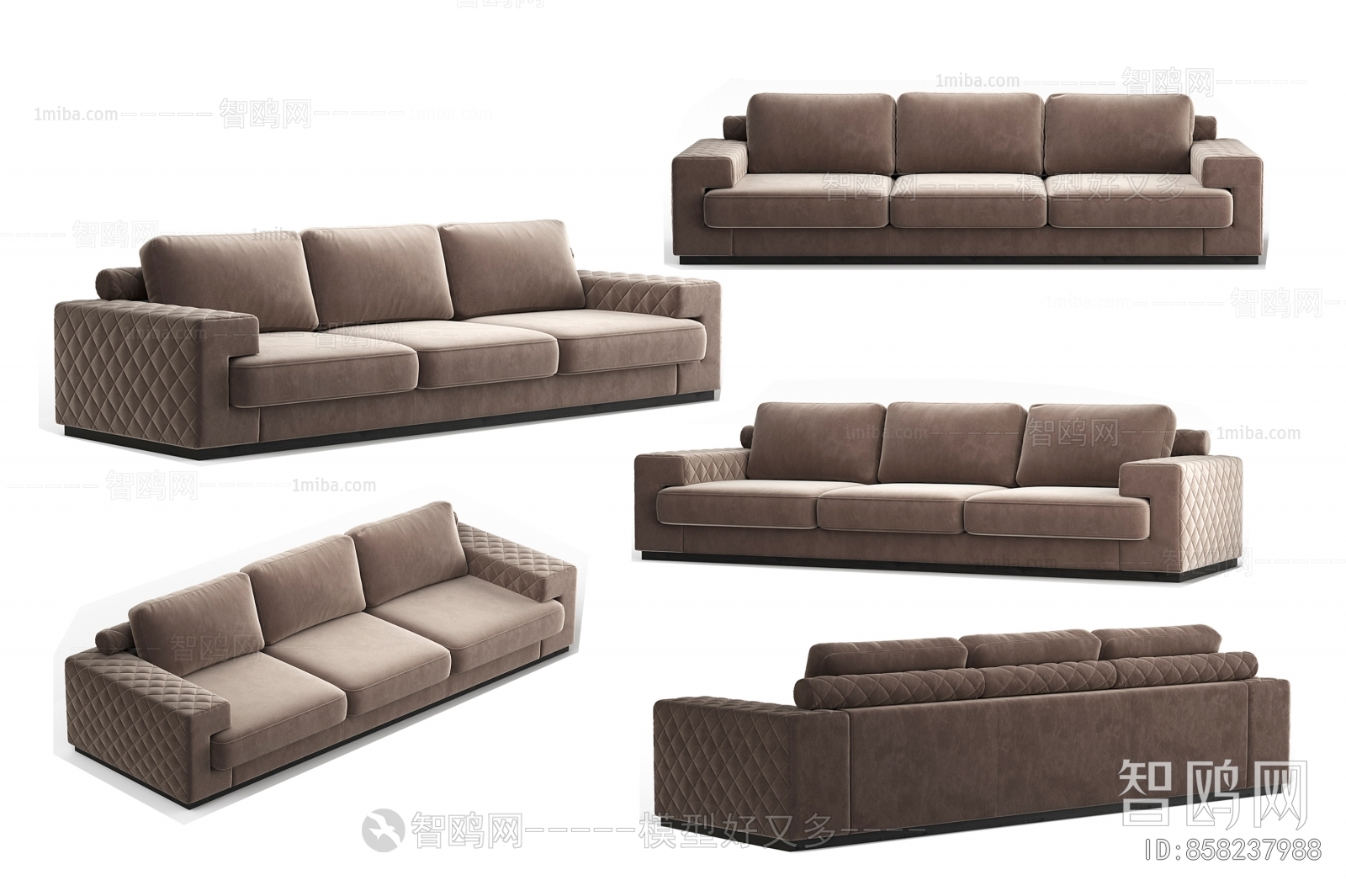 Nordic Style Three-seat Sofa