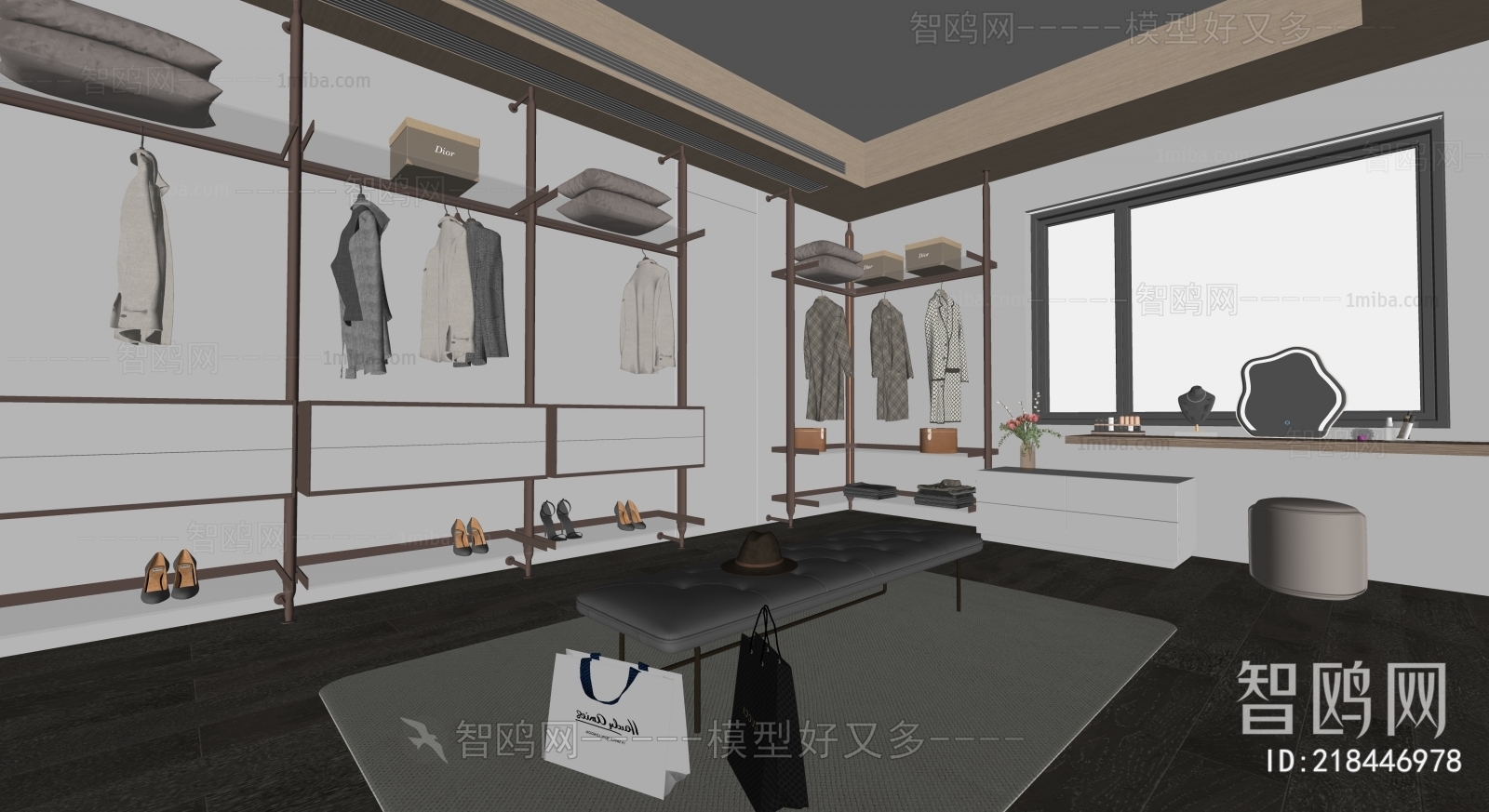 Modern Clothes Storage Area