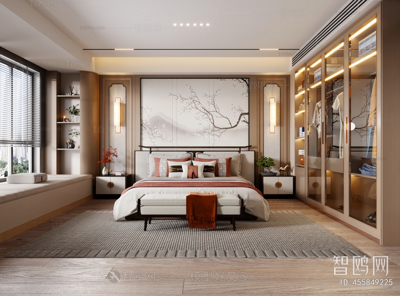 New Chinese Style Bedroom