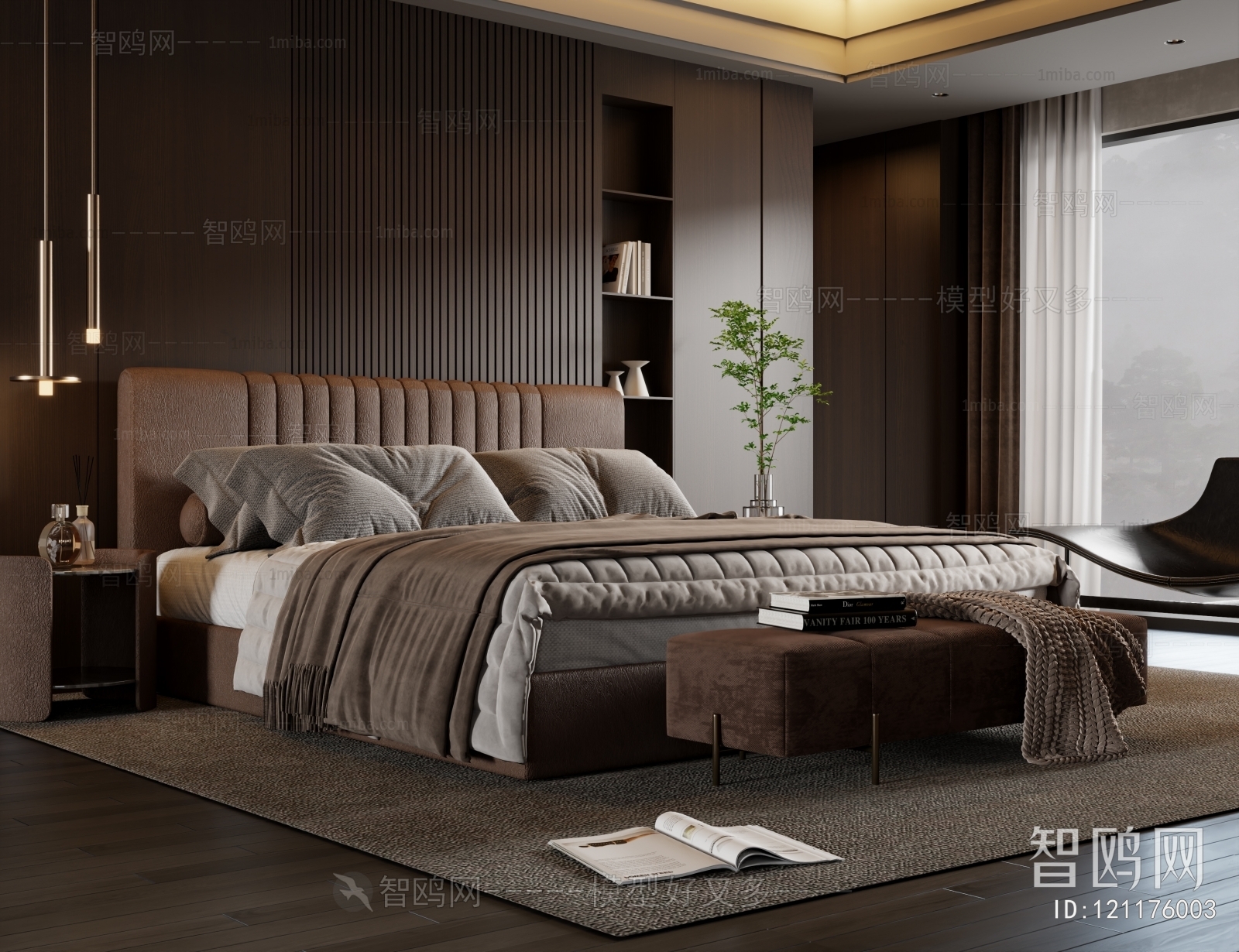Minotti现代意式卧室3D模型下载