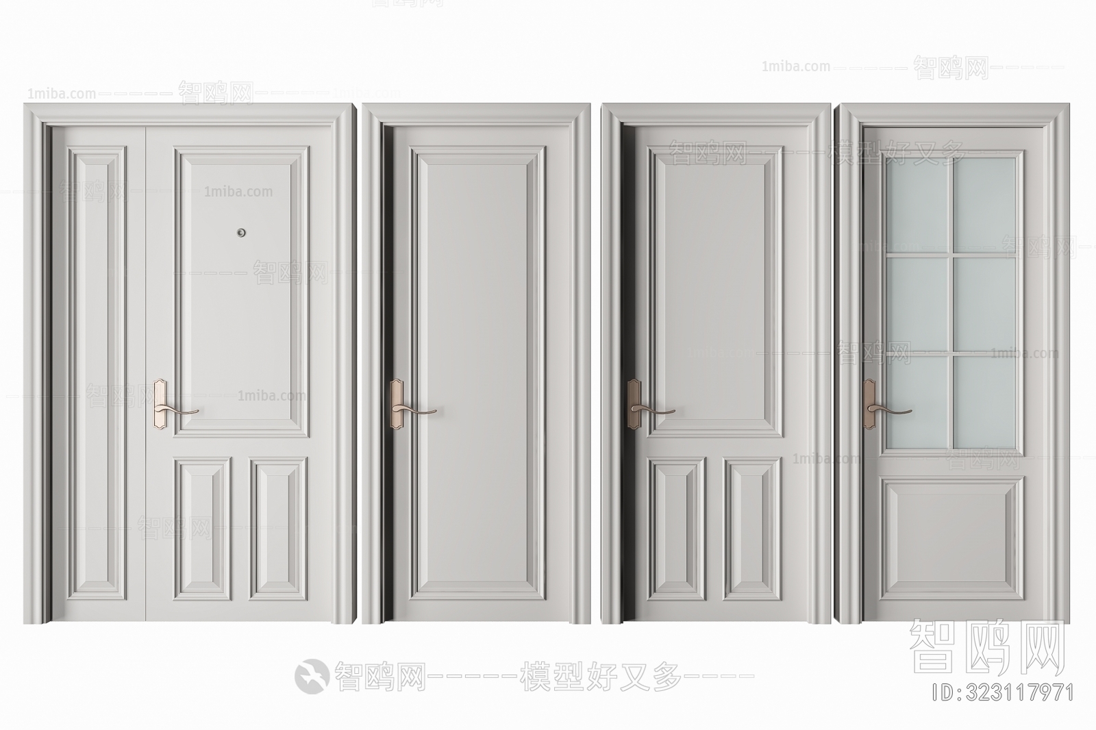 Simple European Style Single Door