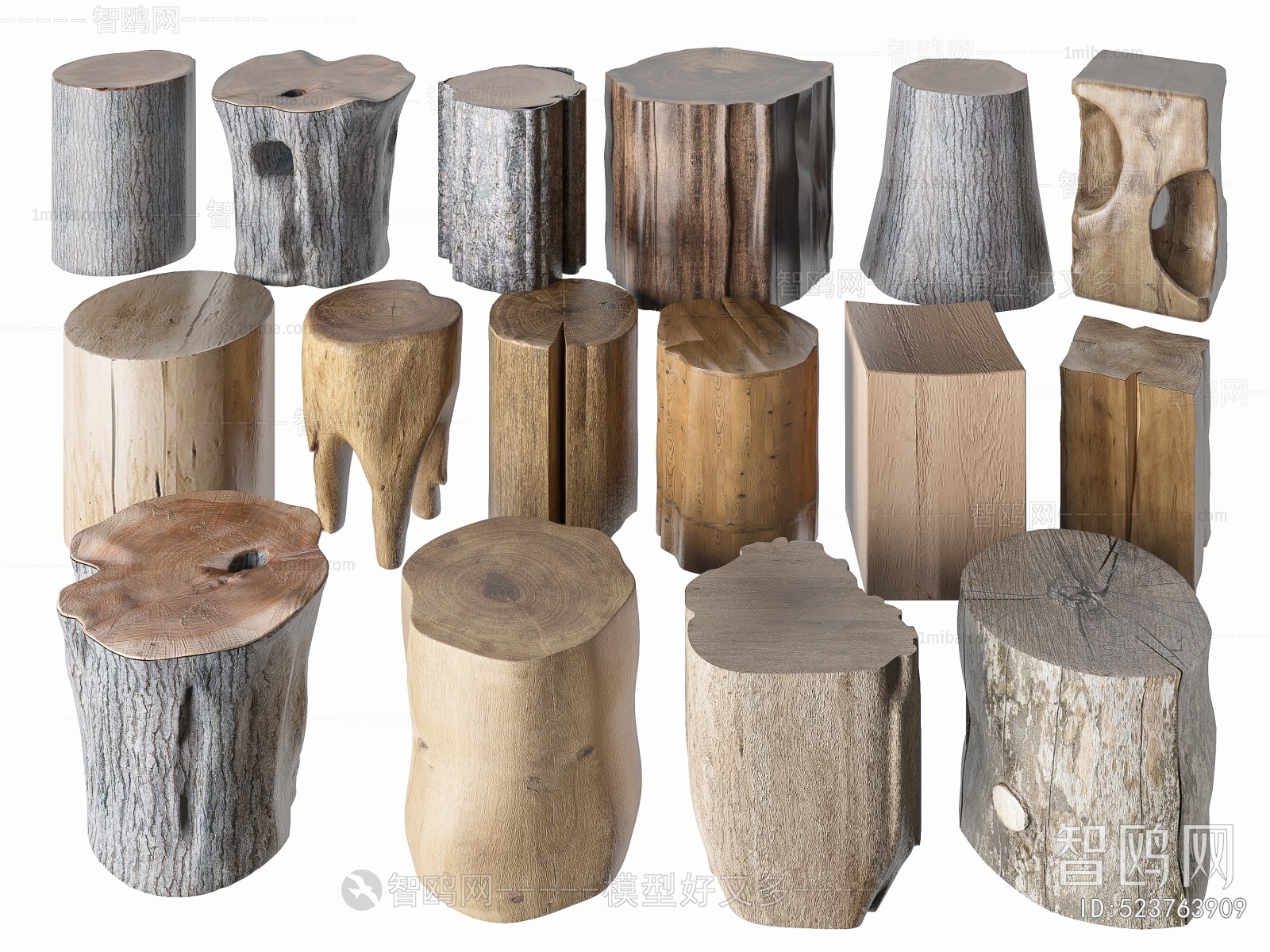 现代木头凳子