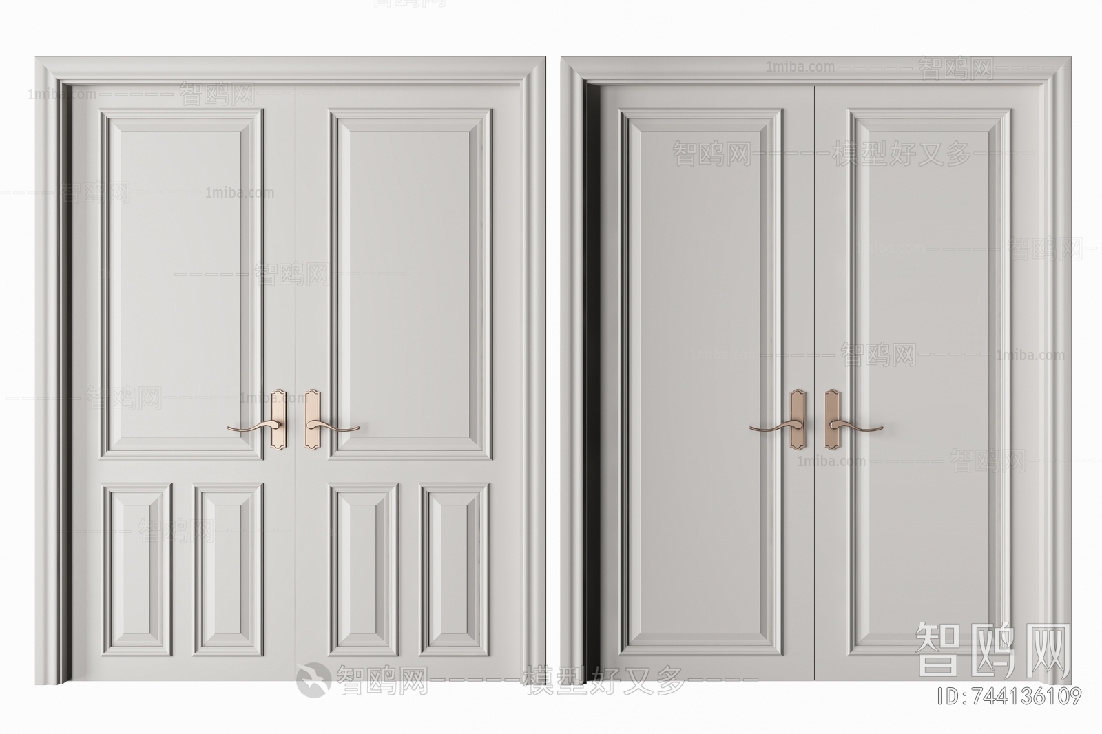 Simple European Style Double Door