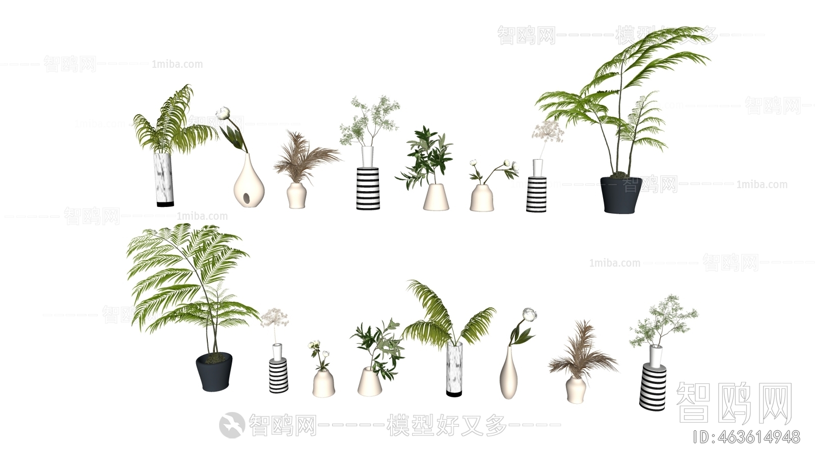 现代绿植盆栽 花瓶