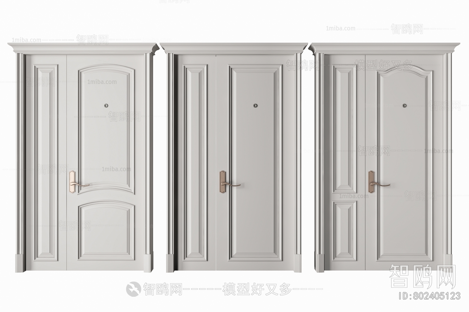 American Style Unequal Double Door