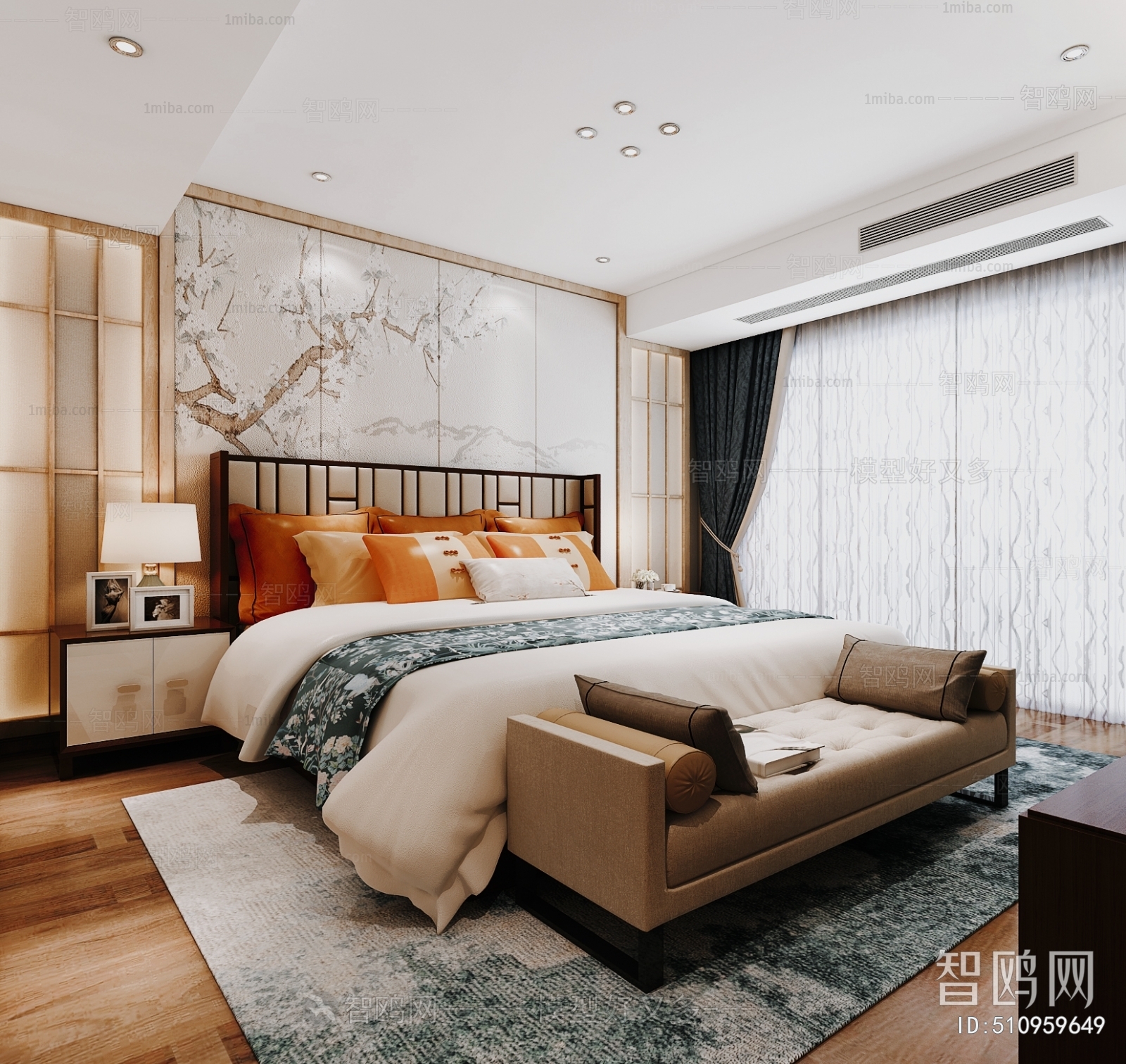 New Chinese Style Bedroom