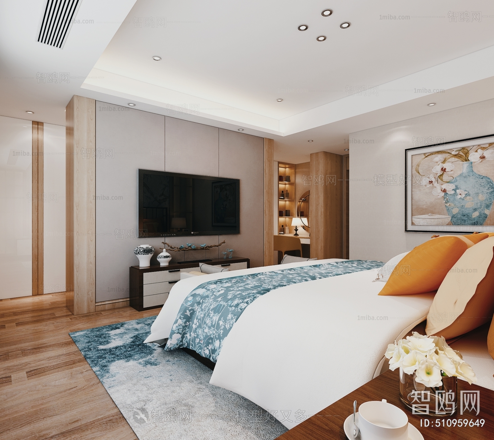 New Chinese Style Bedroom