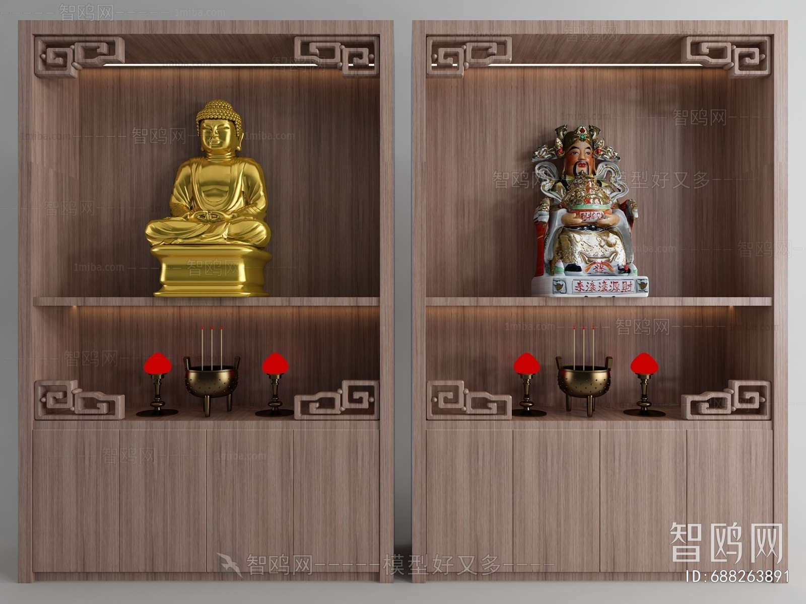 Chinese Style Buddhist Niche