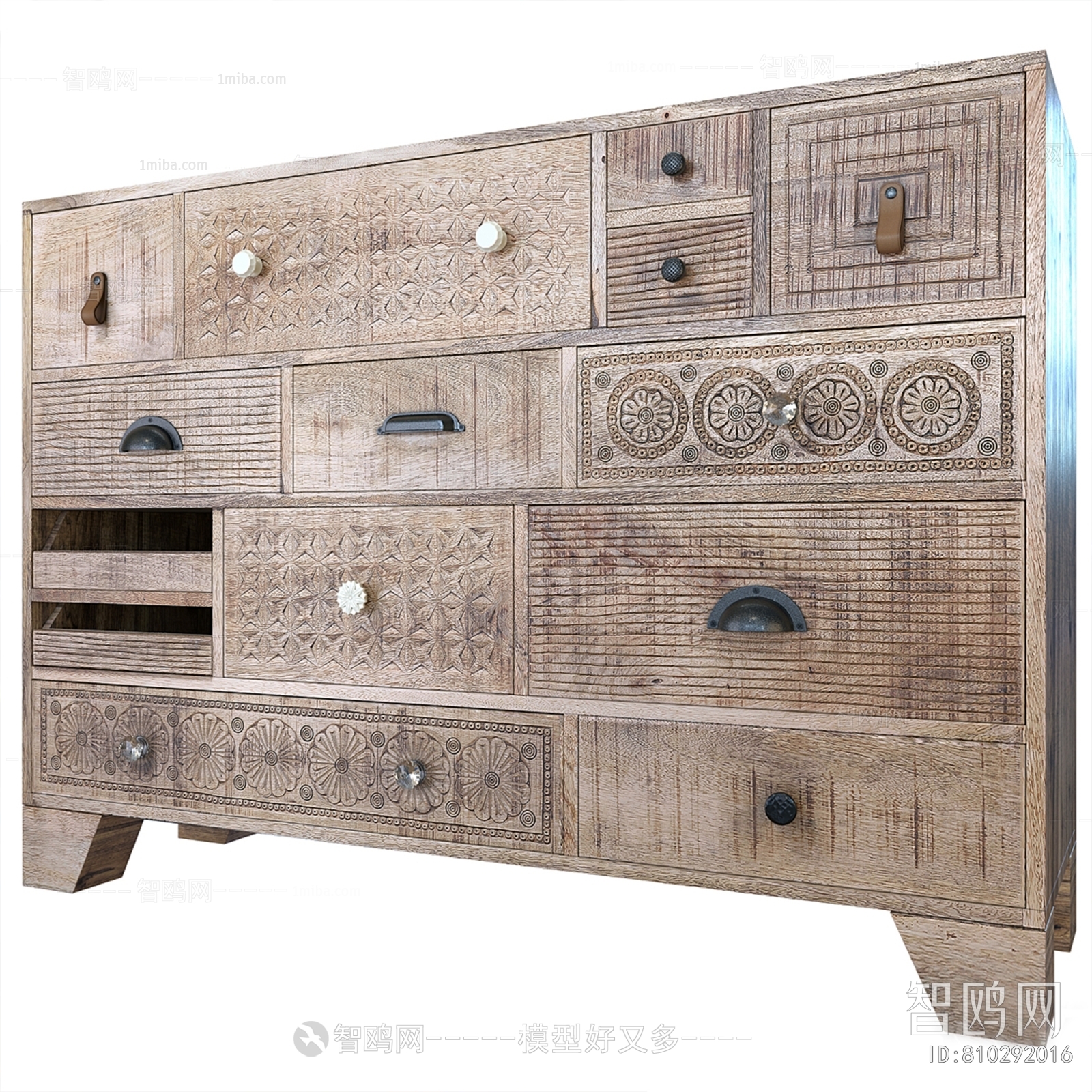 Wabi-sabi Style Decorative Cabinet
