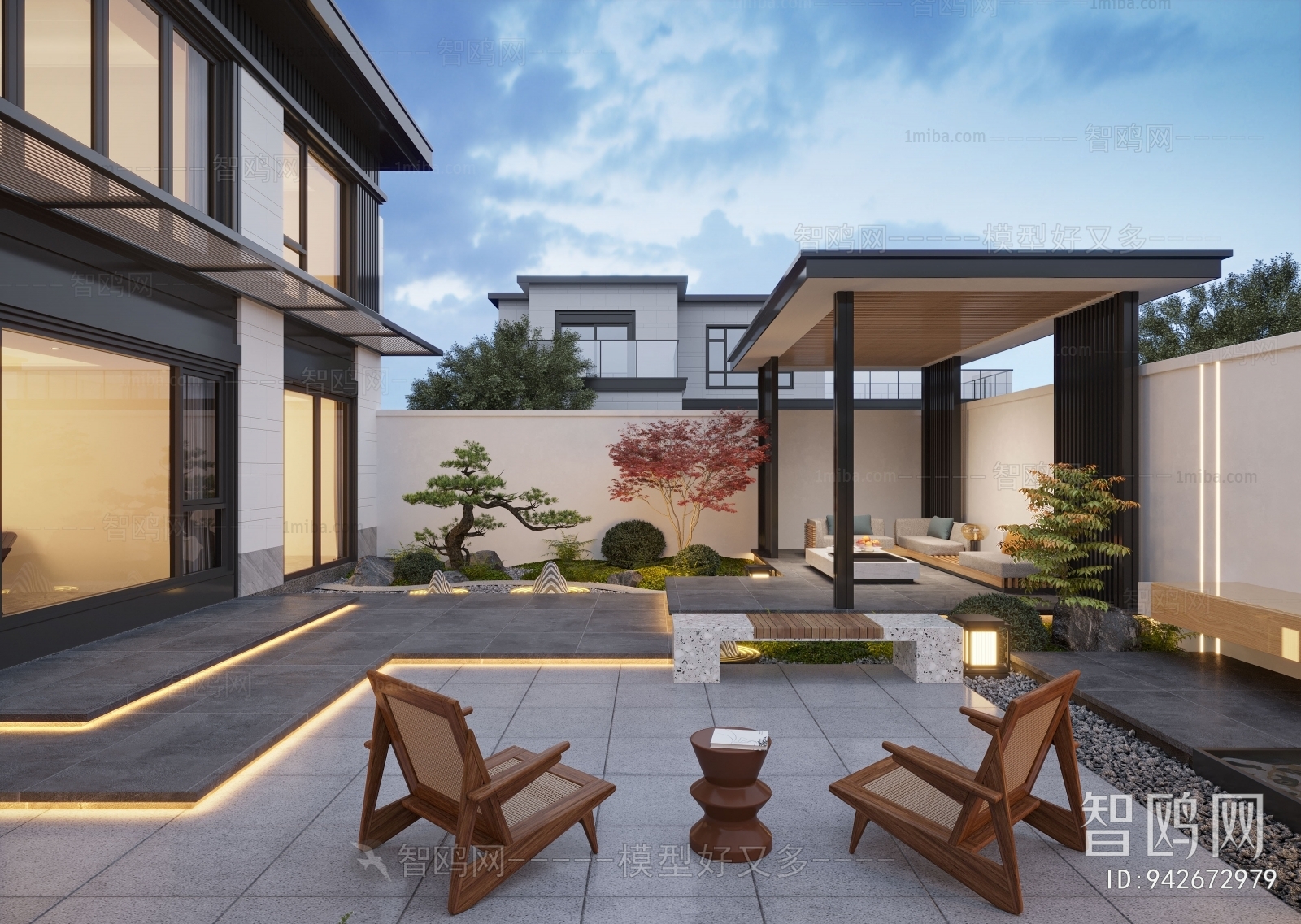 Modern Courtyard/landscape