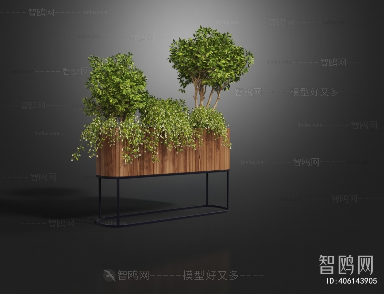 现代绿植盆栽 花箱
