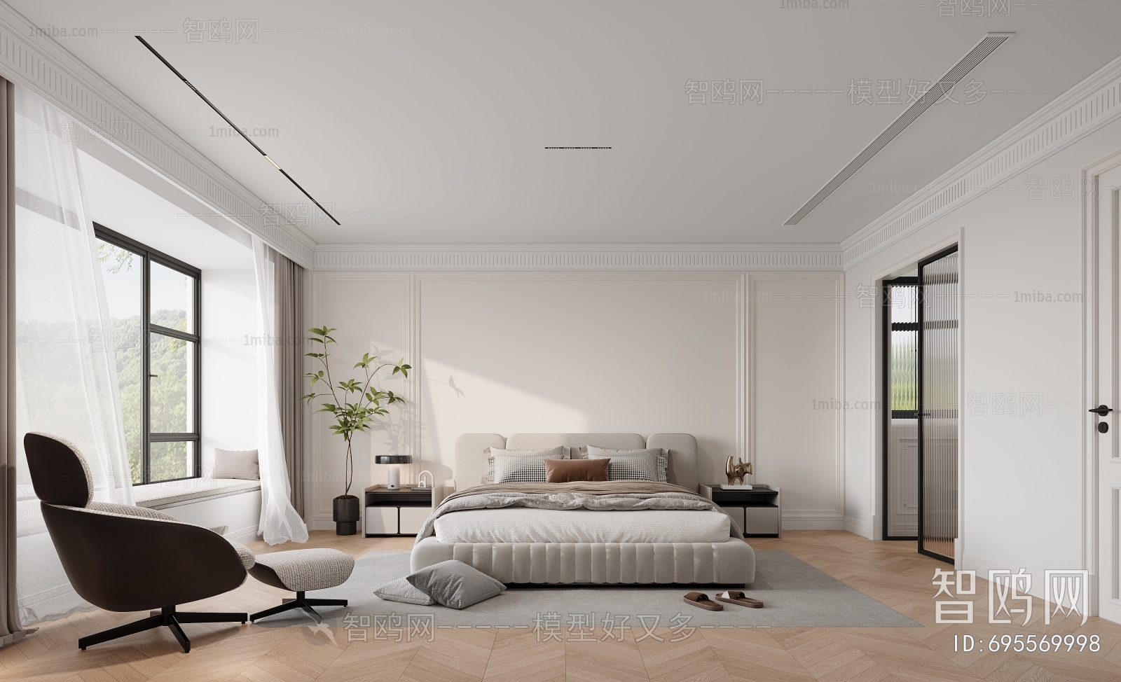 Modern French Style Bedroom