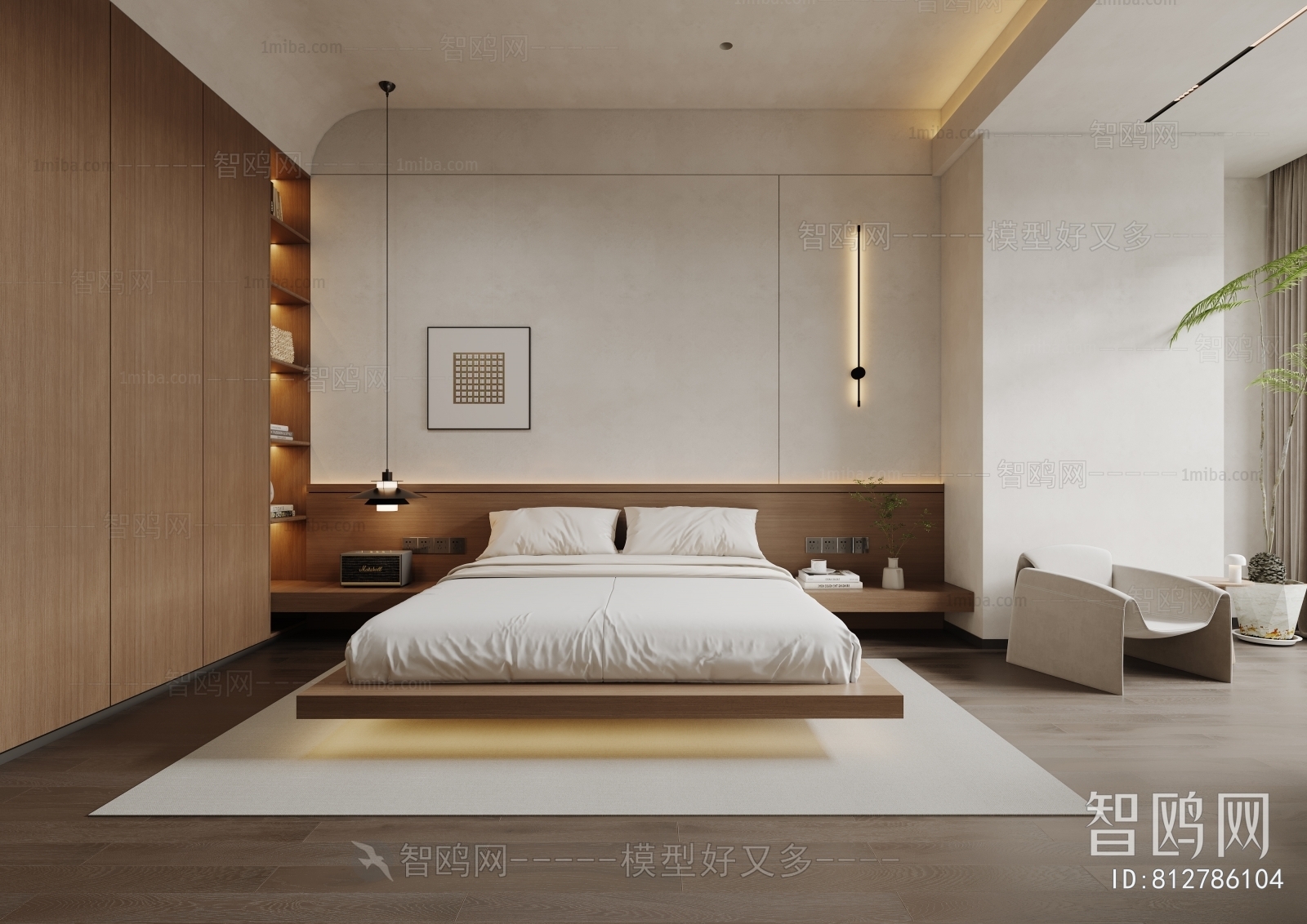 Modern Wabi-sabi Style Bedroom