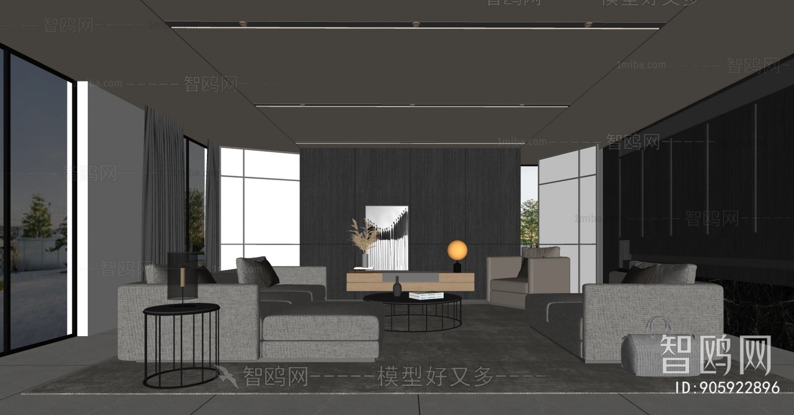 Modern Office Living Room