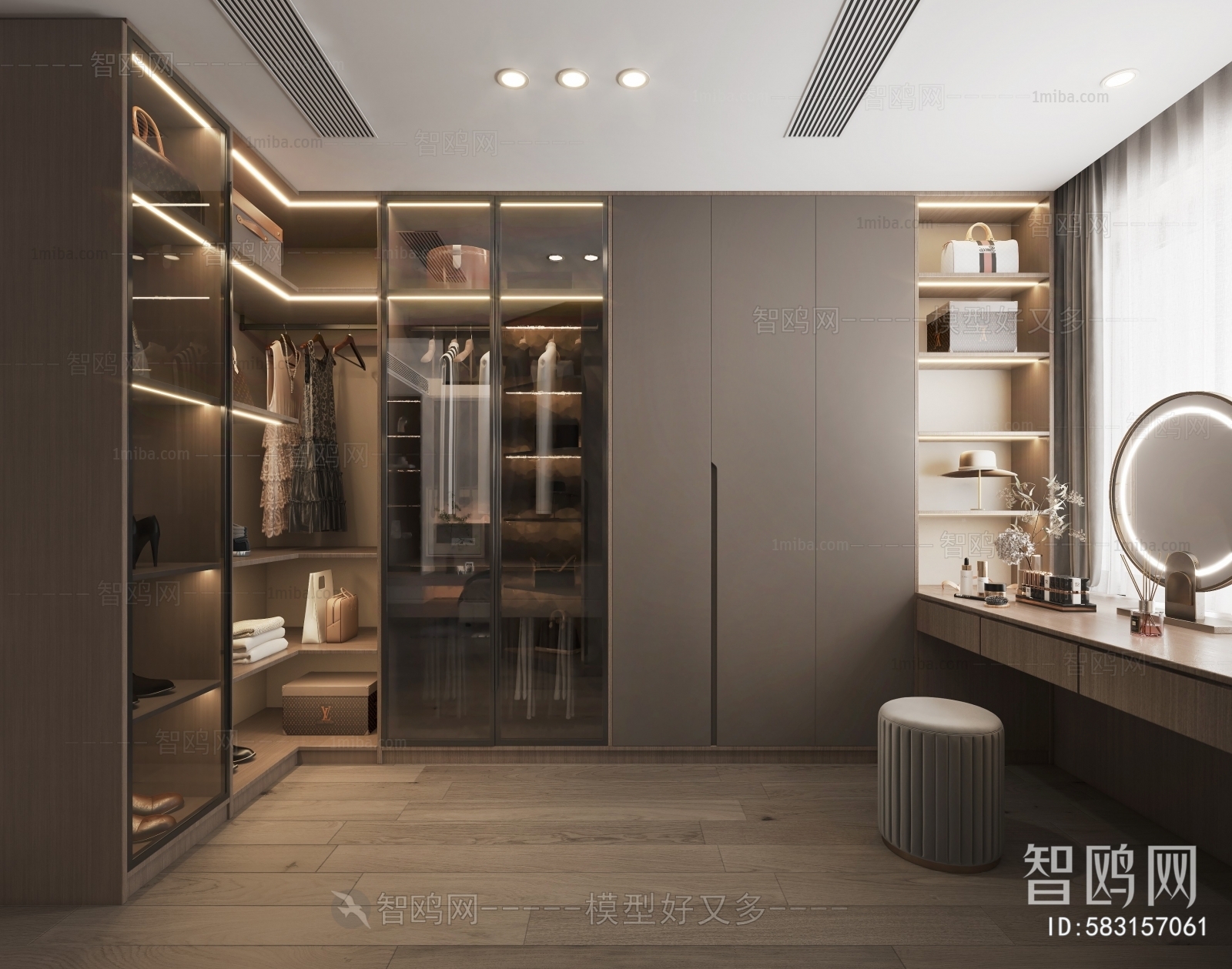 Modern Clothes Storage Area