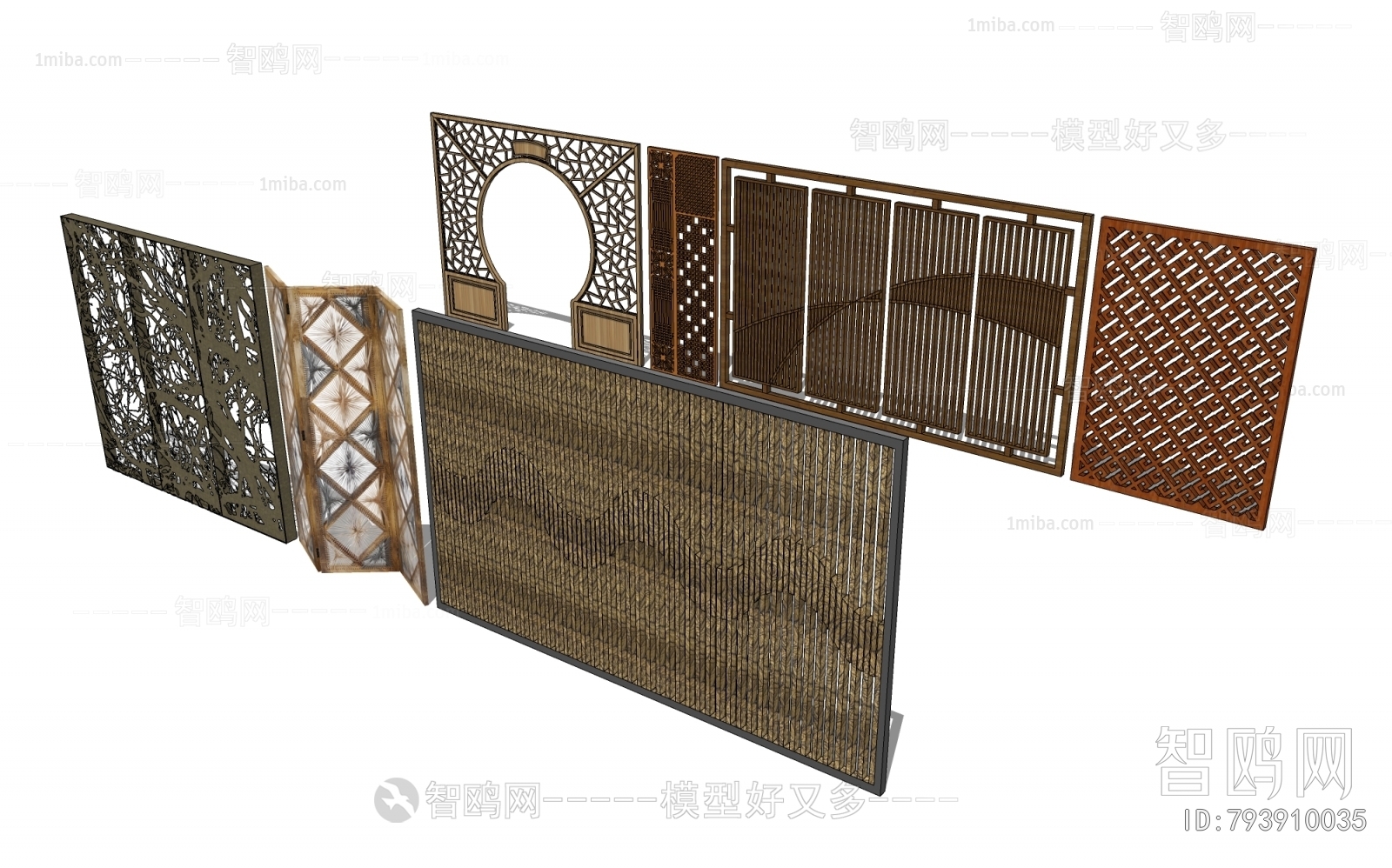 New Chinese Style Wooden Screen Partition