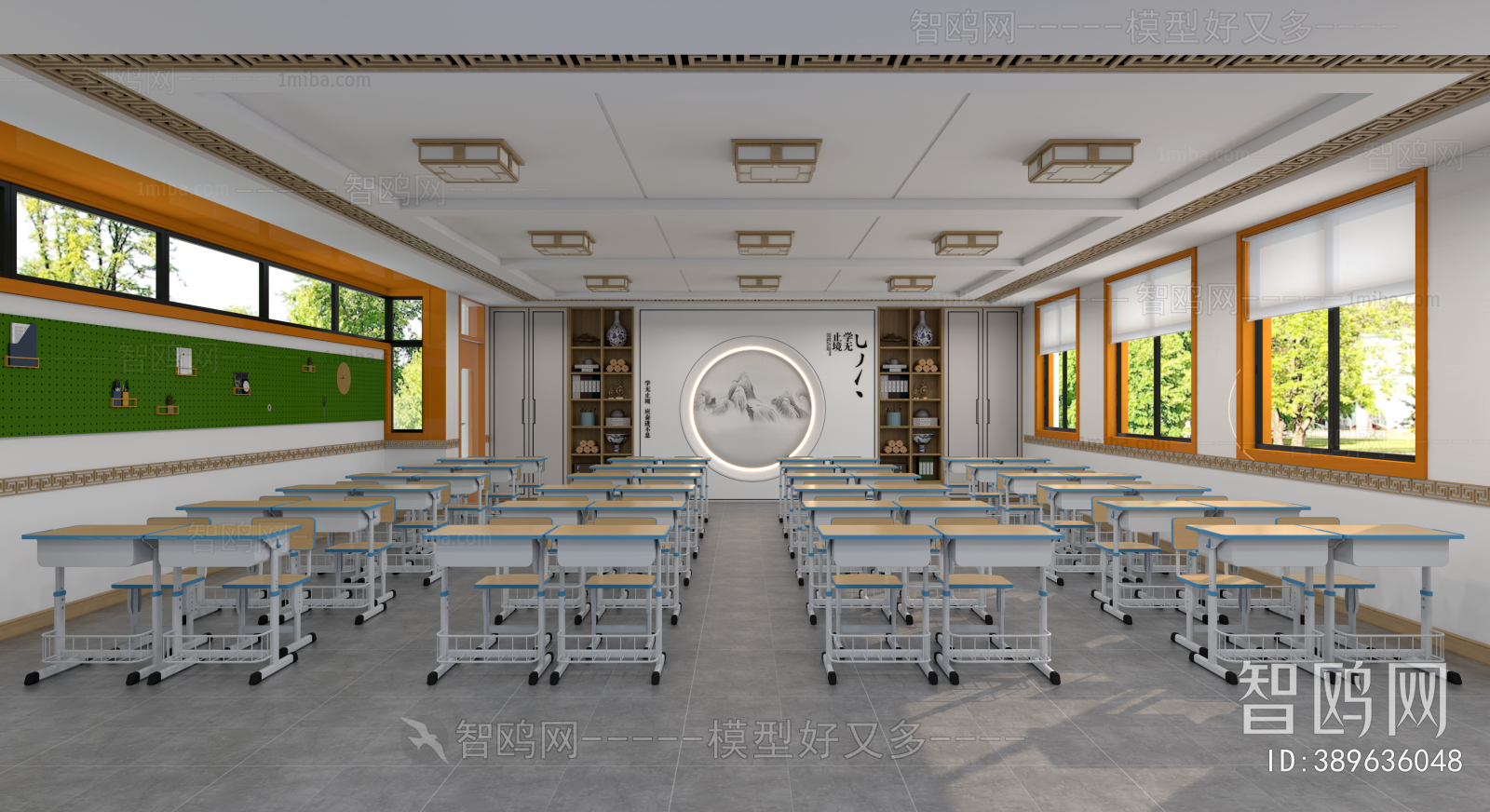 New Chinese Style Chinese Style School Classrooms