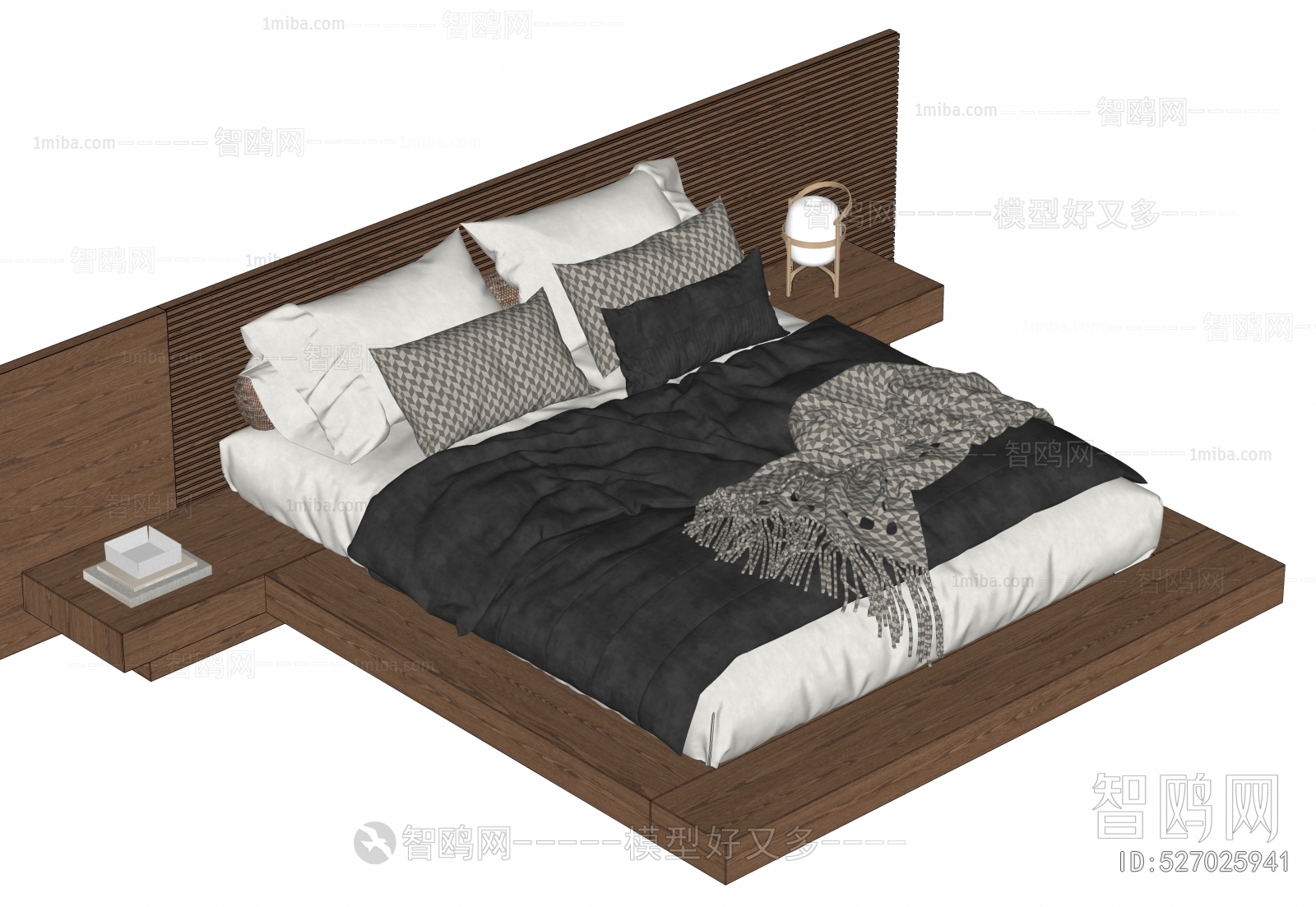 Wabi-sabi Style Double Bed