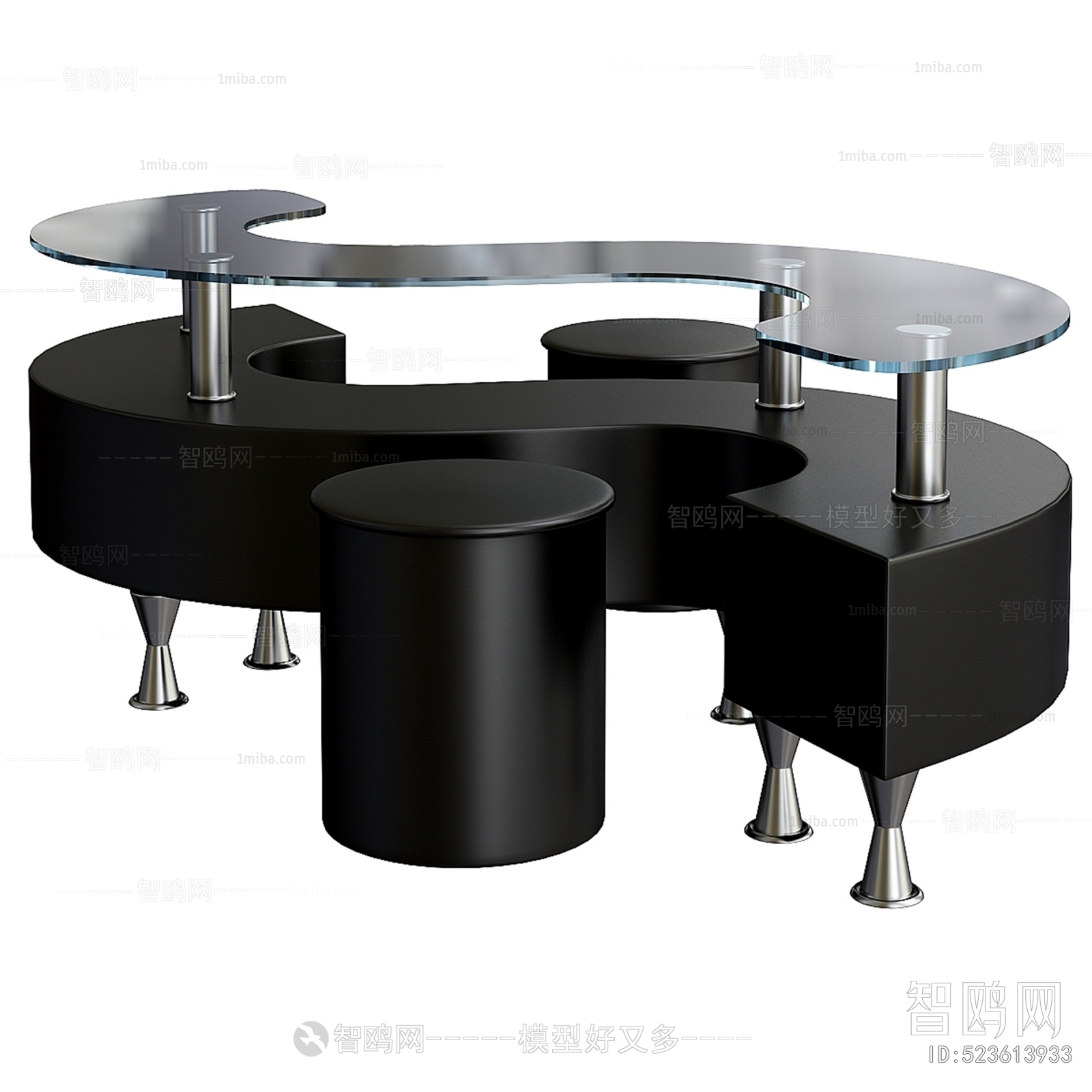 现代咖啡桌凳组合