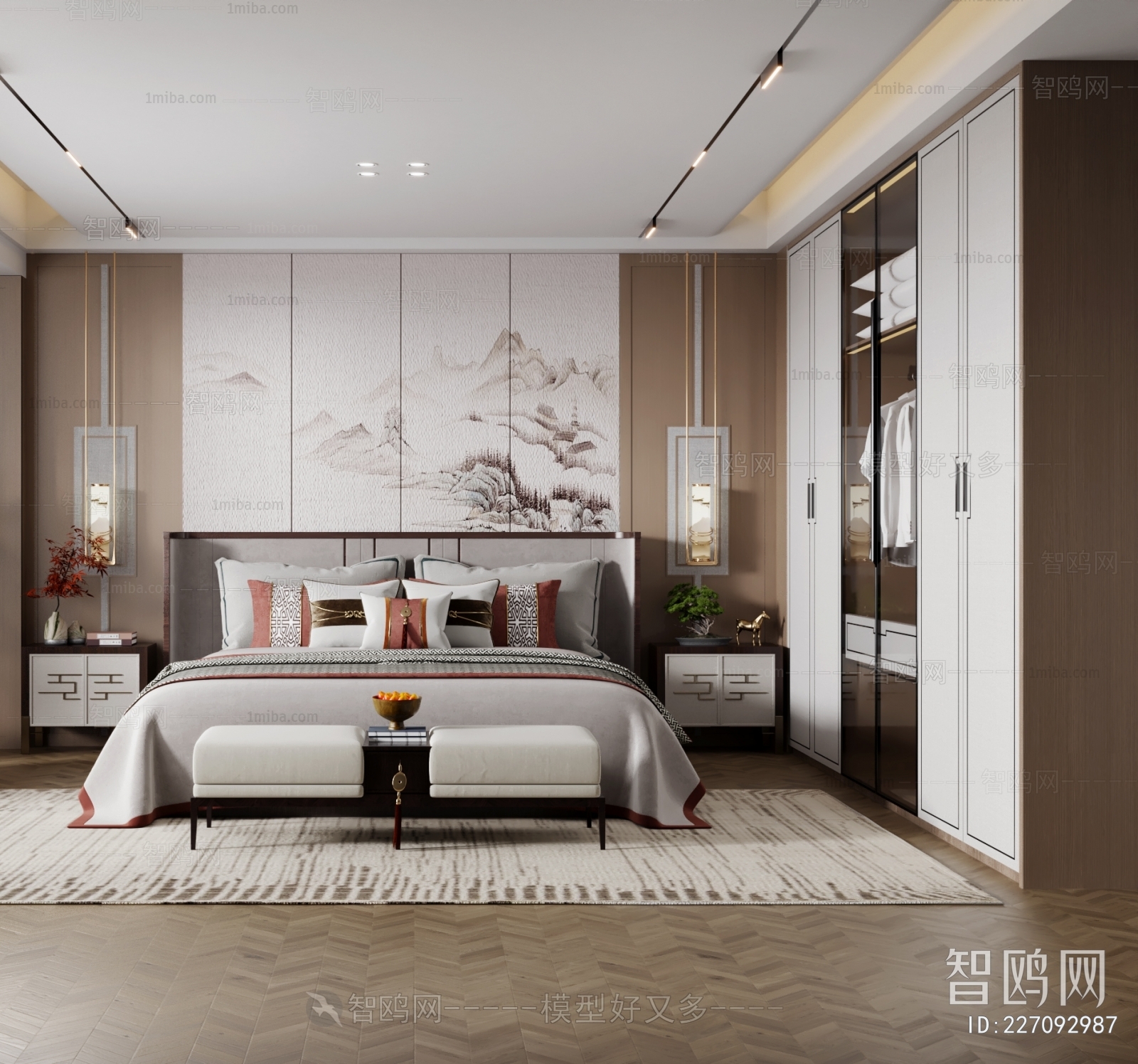 New Chinese Style Bedroom