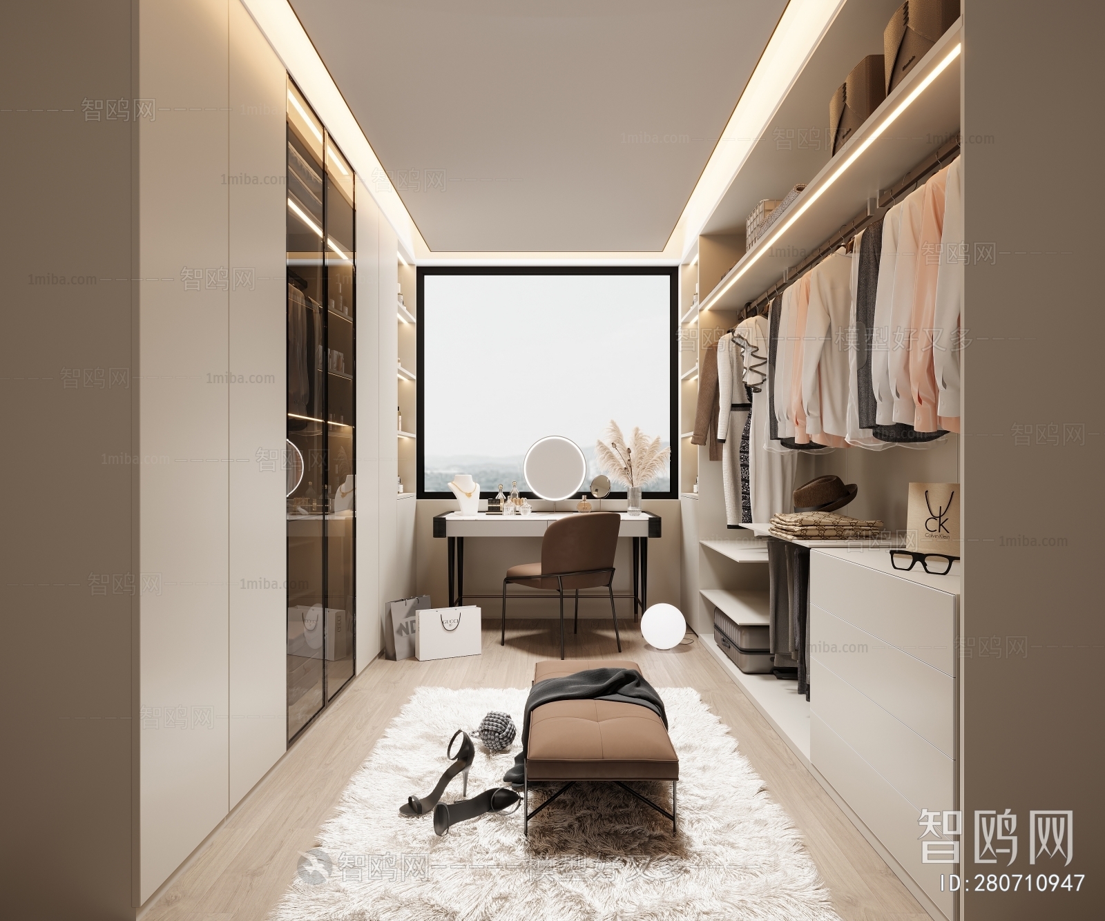 Modern Clothes Storage Area