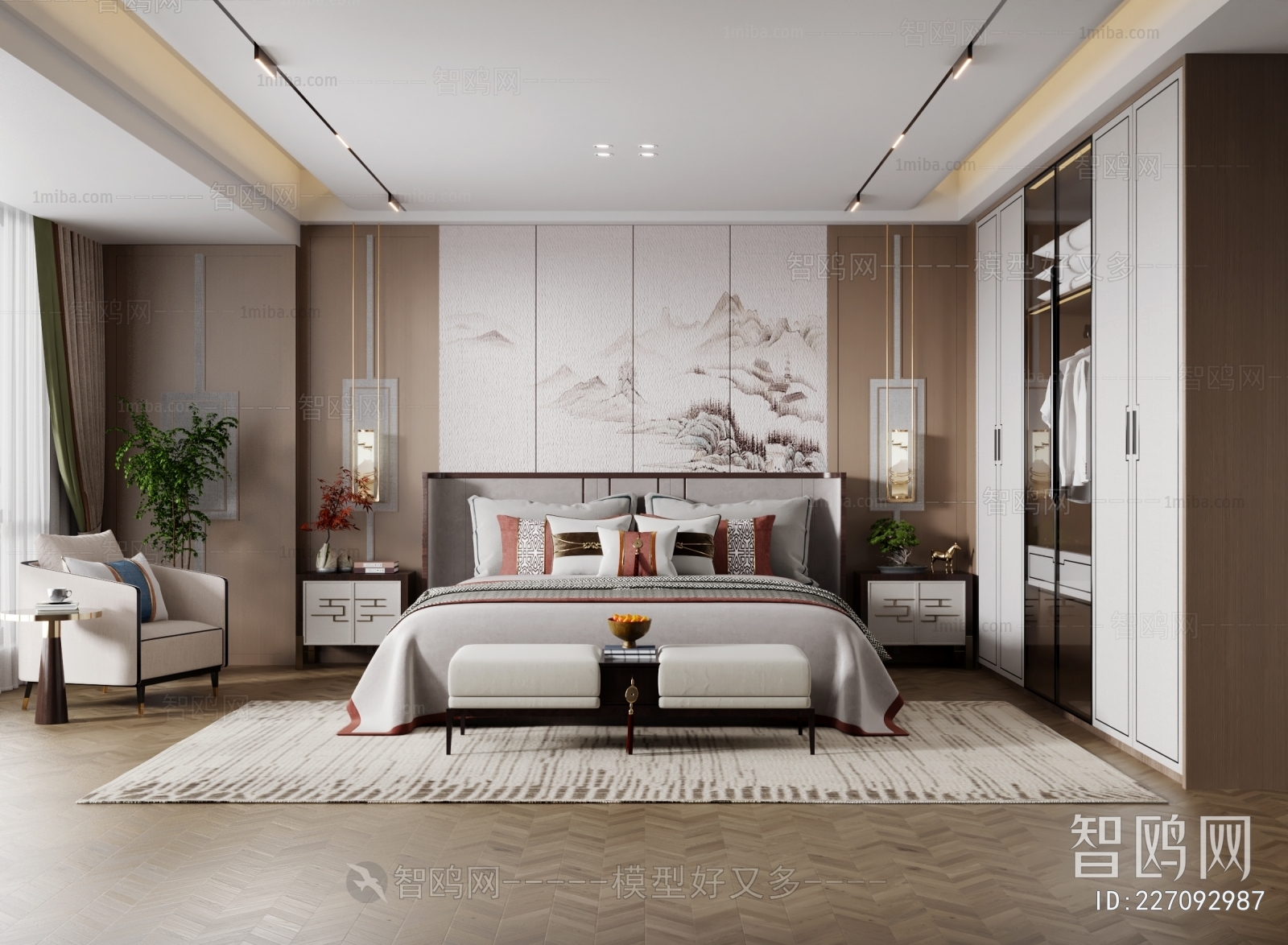 New Chinese Style Bedroom