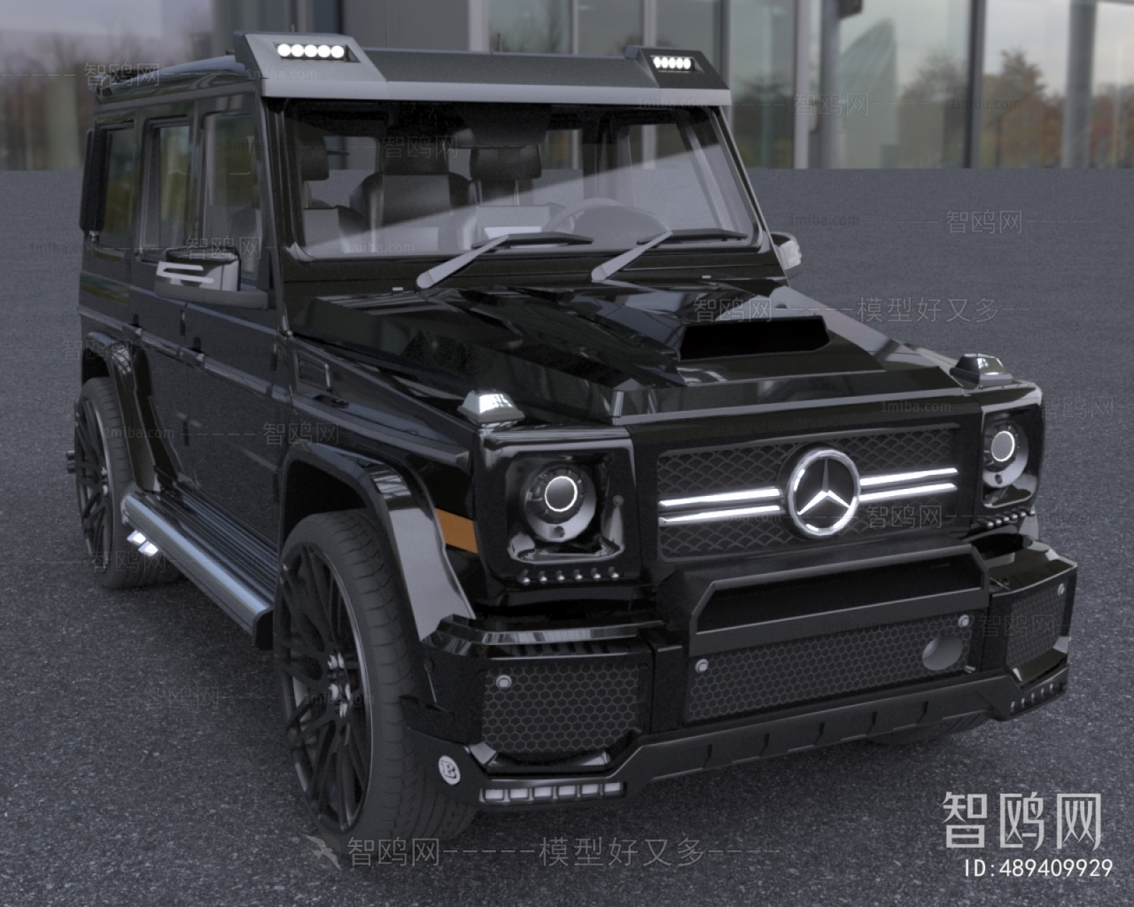 现代2023款奔驰SUV汽车3D模型下载