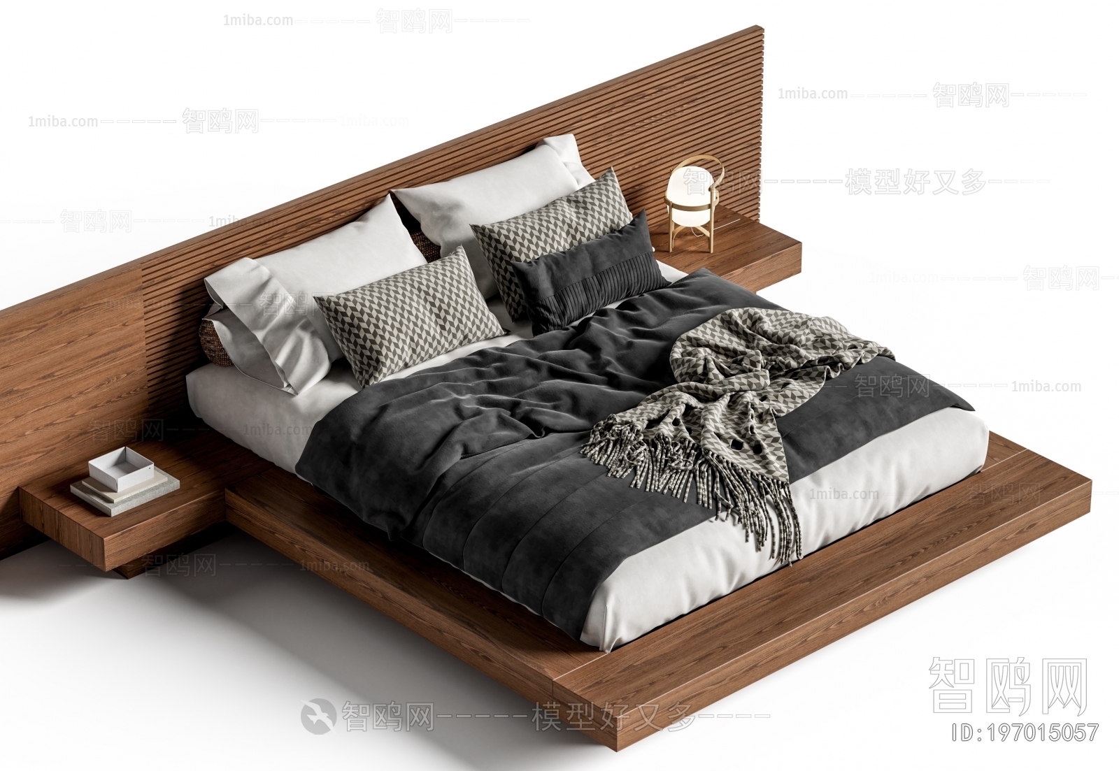 Wabi-sabi Style Double Bed