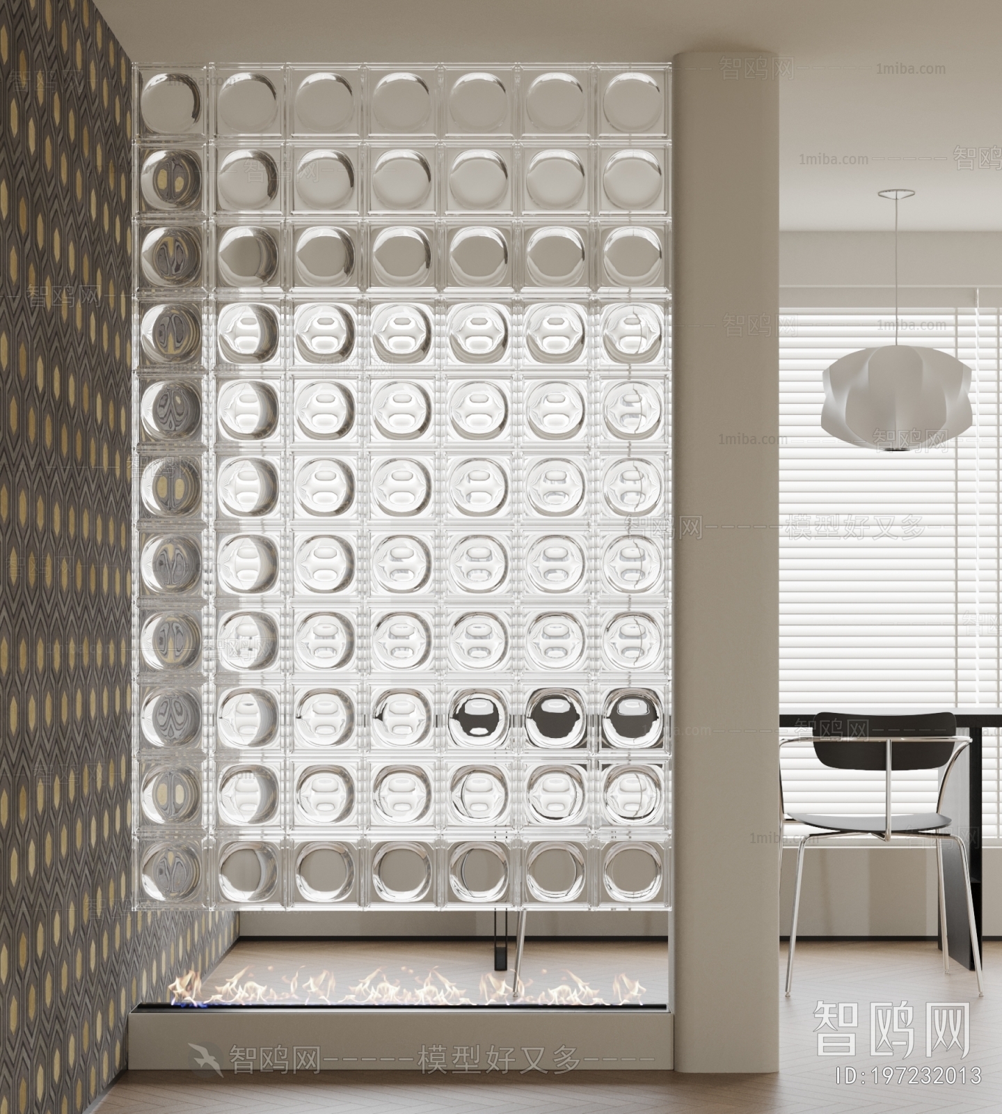 French Style Glass Screen Partition
