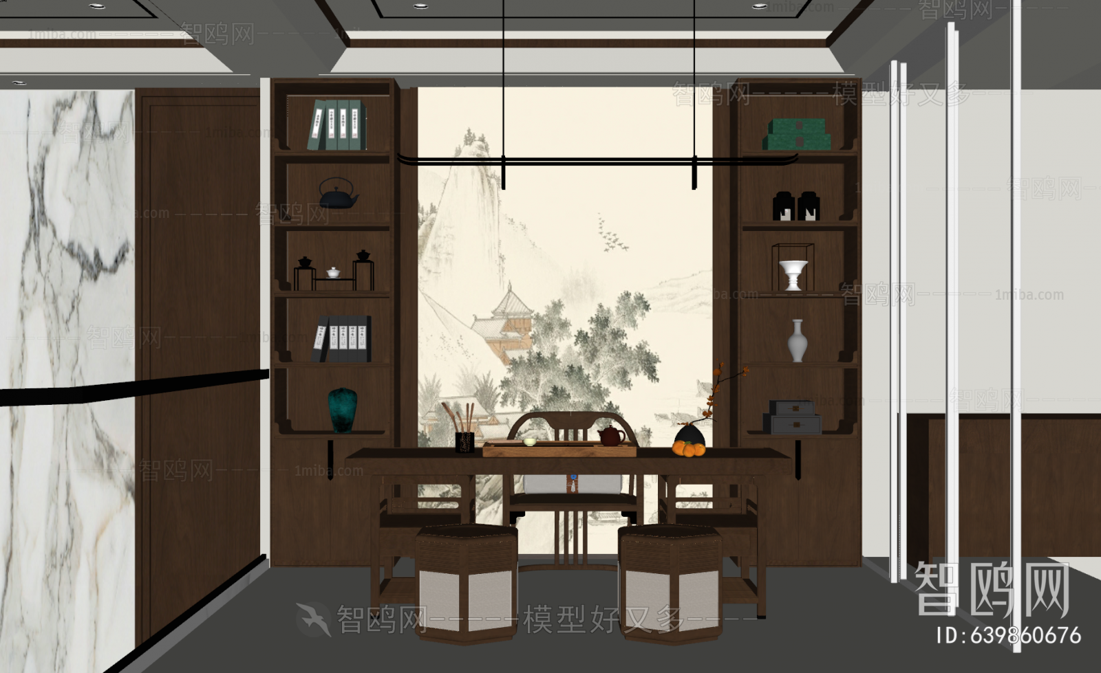 New Chinese Style Study Space