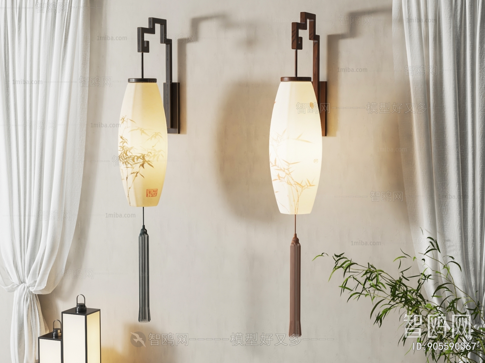 New Chinese Style Wall Lamp