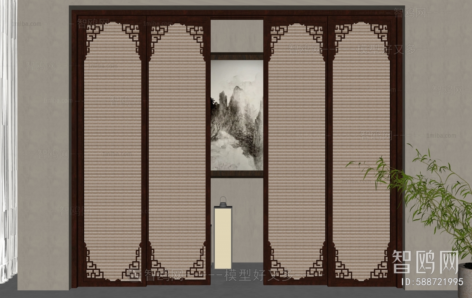 New Chinese Style Sliding Door