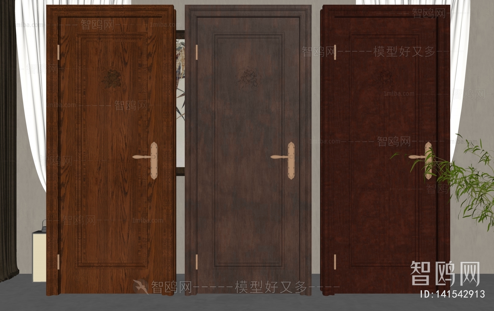 New Chinese Style Single Door