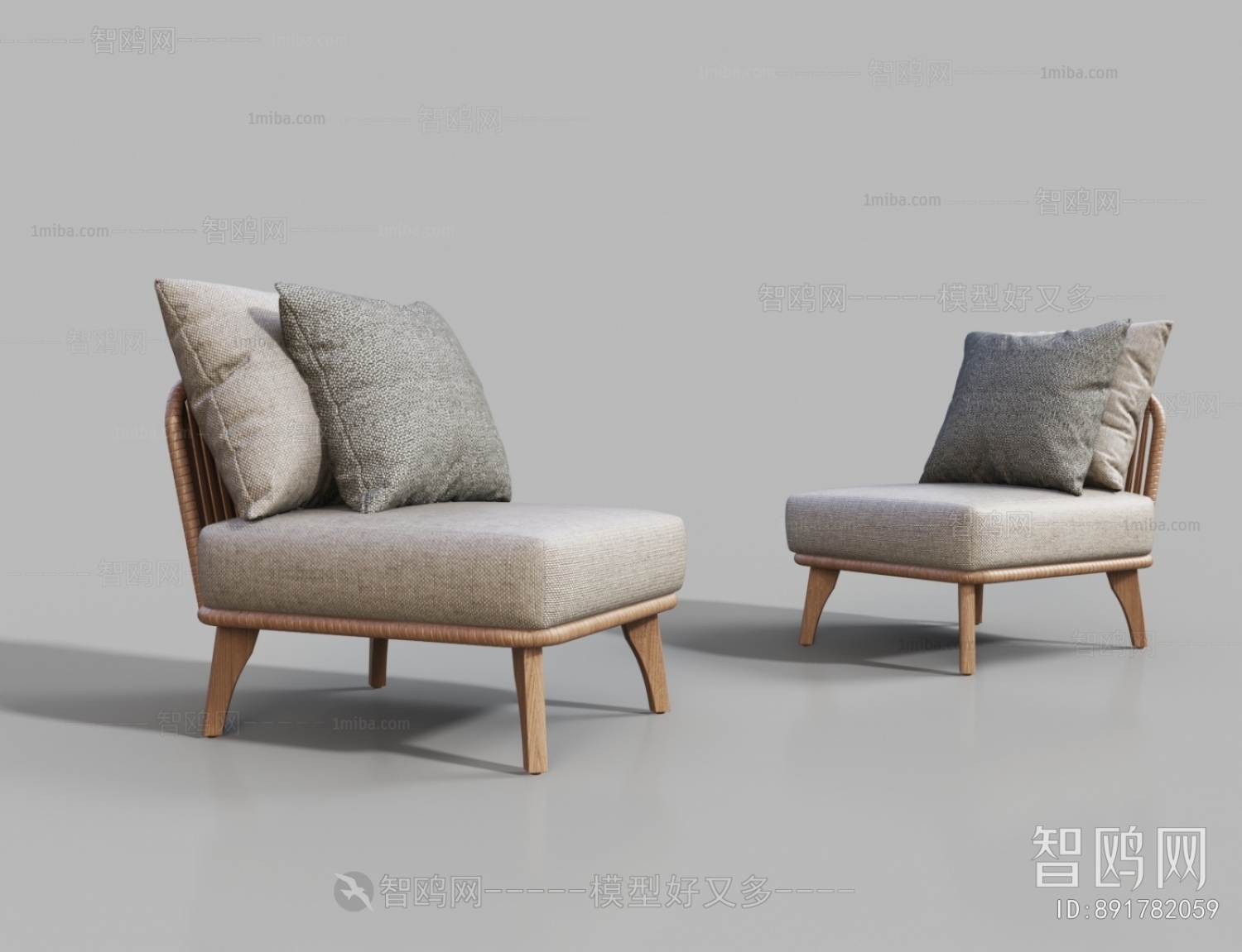 新中式靠椅 单人沙发